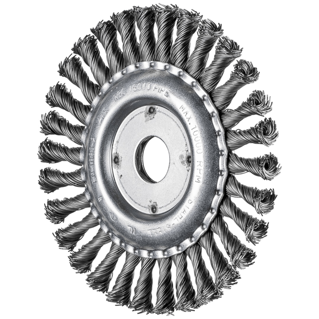 PFERD TOOLS Rundbürste gezopft RBG Ø150x13x22,2 mm Stahl-Draht-Ø0,60 Winkelschleifer