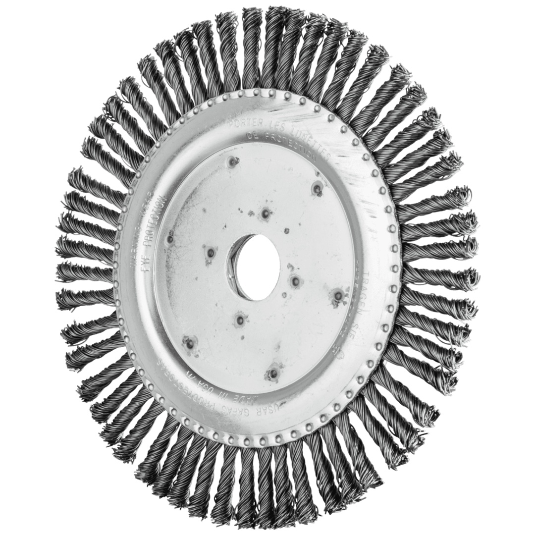 PFERD TOOLS PIPELINE Bürste gezopft RBG Ø 178x6x22,2 mm Stahl-Draht-Ø 0,50mm 56-Zöpfe Winkelschleifer