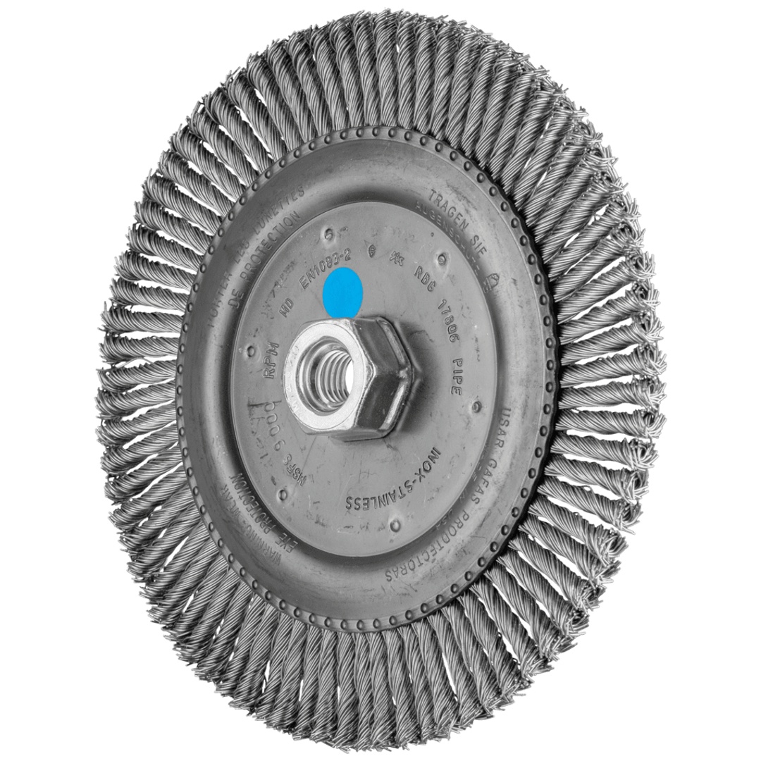 PFERD TOOLS PIPELINE Bürste gezopft RBG Ø 178x6 mm M14 Edelstahl-Draht-Ø 0,50mm Winkelschleifer