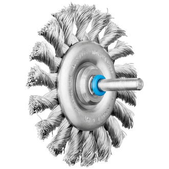 PFERD INOX-TOTAL Rundbürste gezopft RBGIT Ø70x6 mm Schaft-Ø6 mm Edelstahl-Draht-Ø0,35