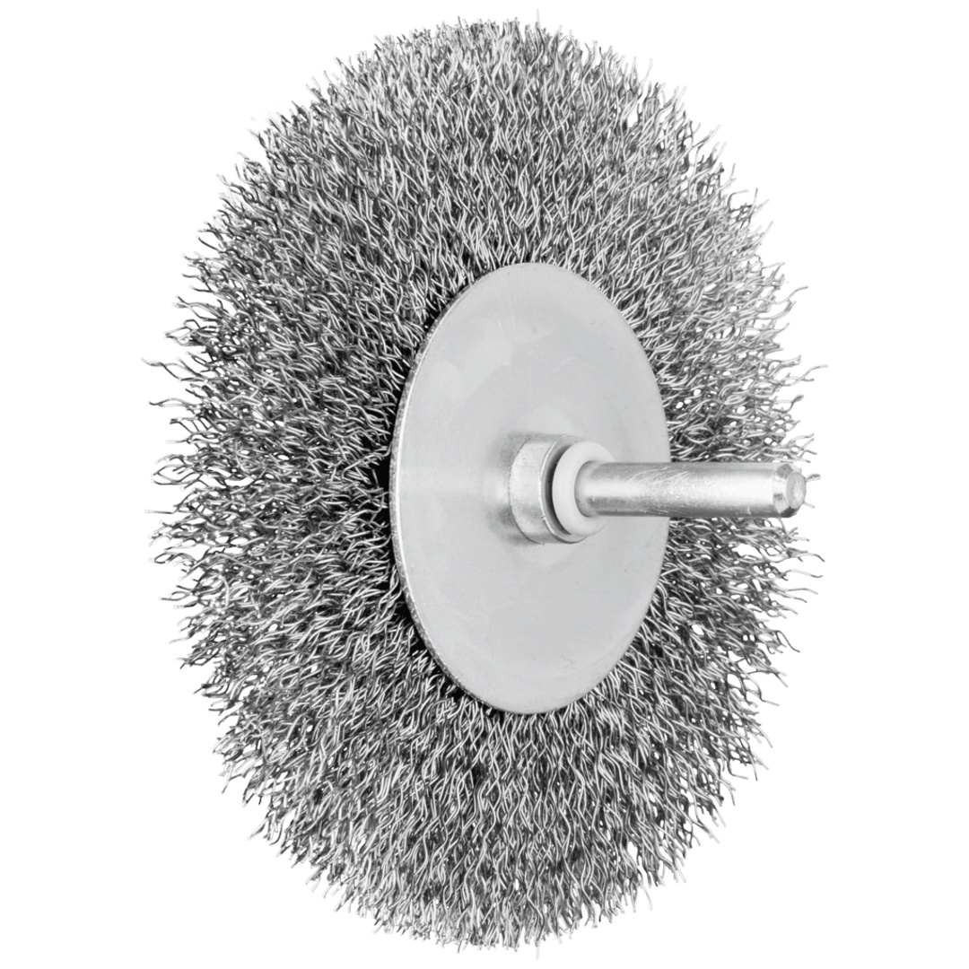 PFERD TOOLS Rundbürste ungezopft RBU Ø100x10mm Schaft-Ø6 mm Stahl-Draht-Ø0,30