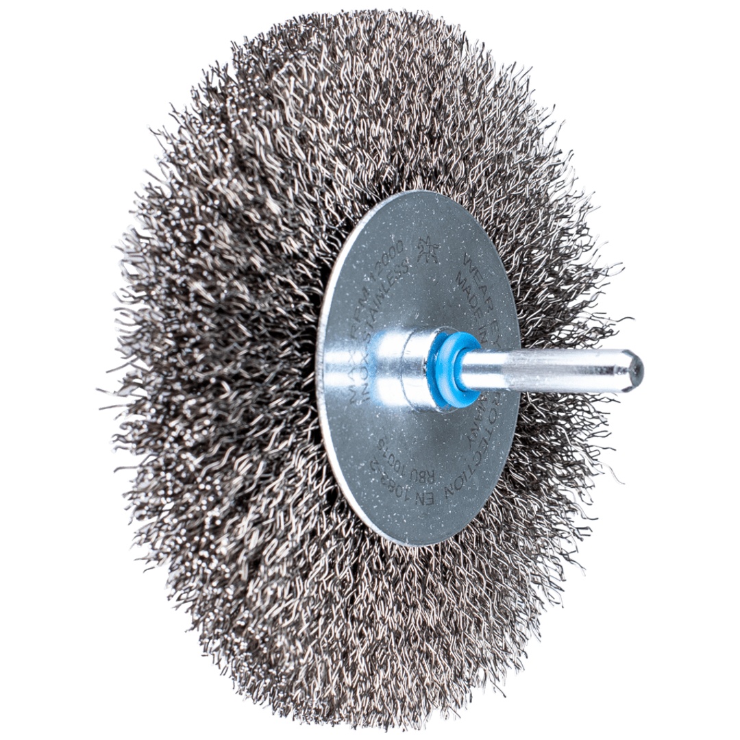 PFERD TOOLS Rundbürste ungezopft RBU Ø100x15 mm Schaft-Ø6 mm Edelstahl-Draht-Ø0,30