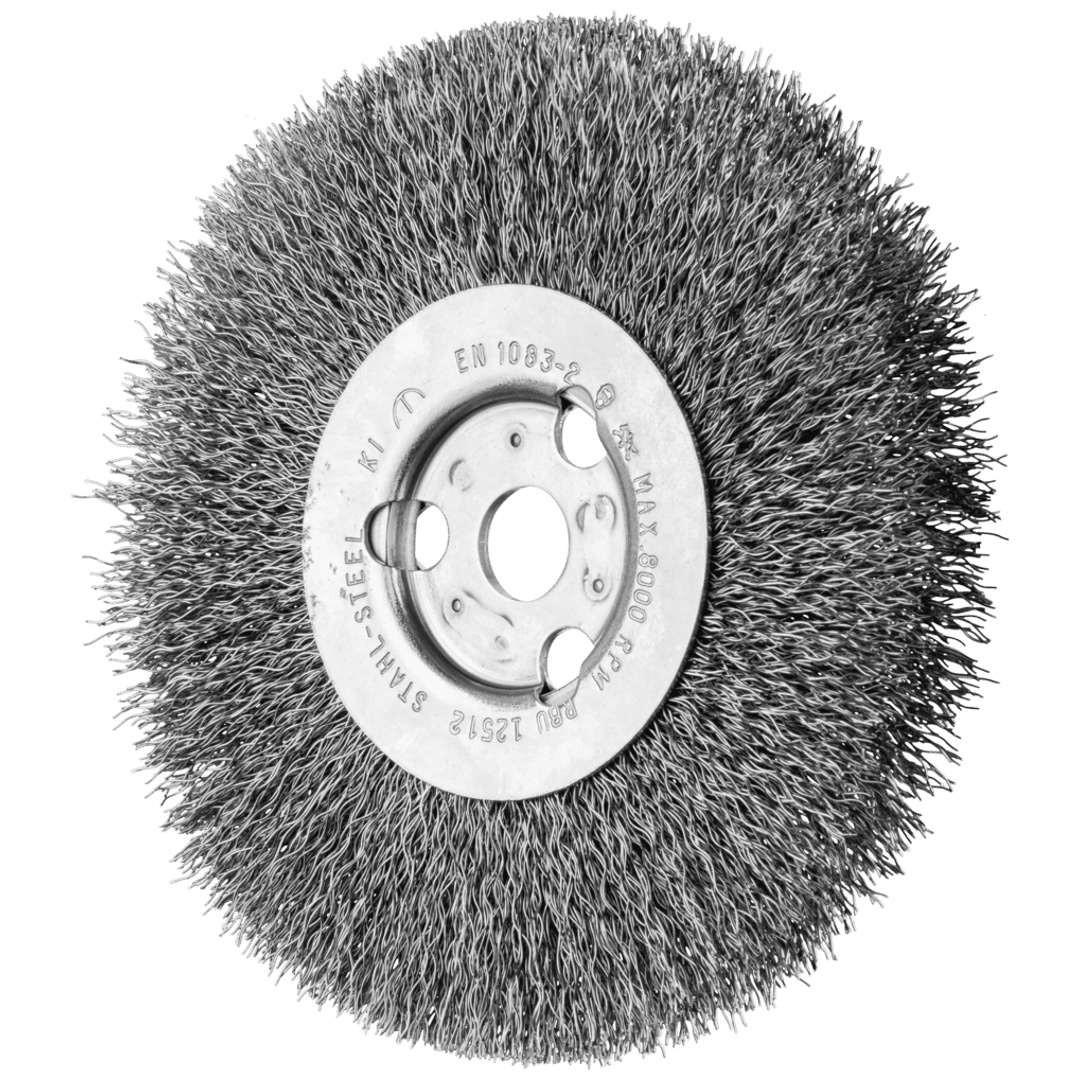 PFERD TOOLS Rundbürste schmal ungezopft RBU Ø125x12x14 mm Bohrung Stahl-Draht-Ø0,30