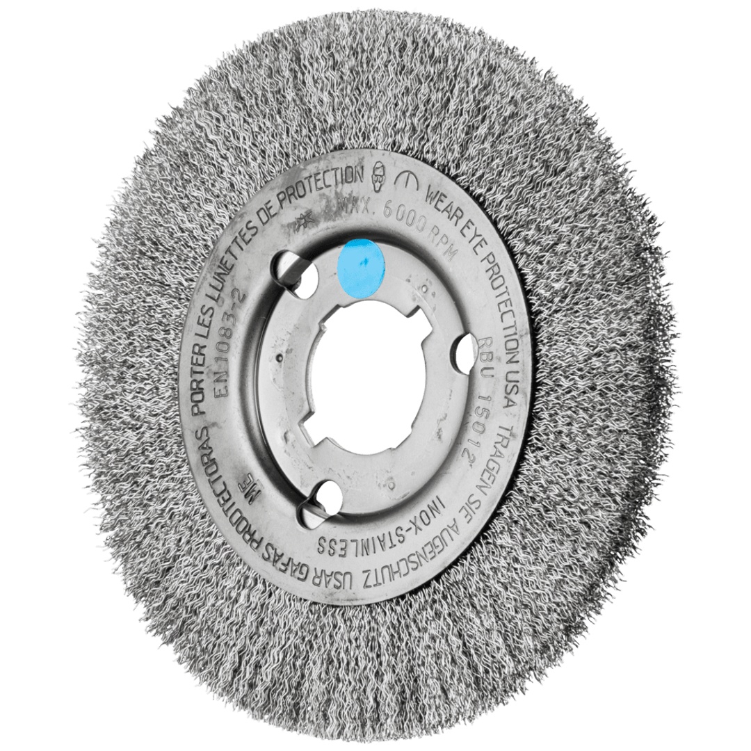PFERD TOOLS Rundbürste schmal ungezopft RBU Ø150x12xvariable Bohrung Edelstahl-Draht-Ø0,30