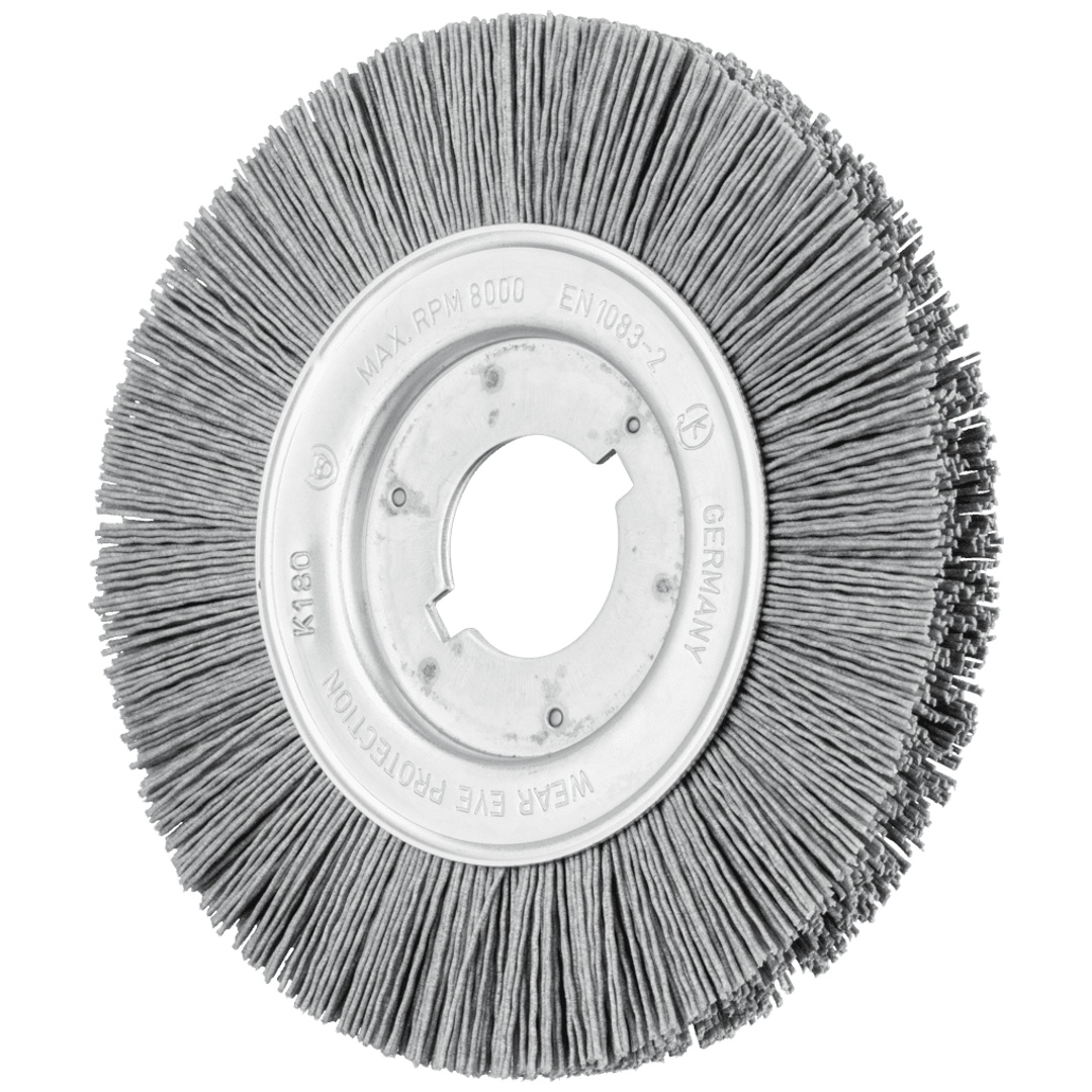 PFERD TOOLS Rundbürste schmal ungezopft RBU Ø150x16xvariable Bohrung SiC-Filament-Ø0,90 Korn 180