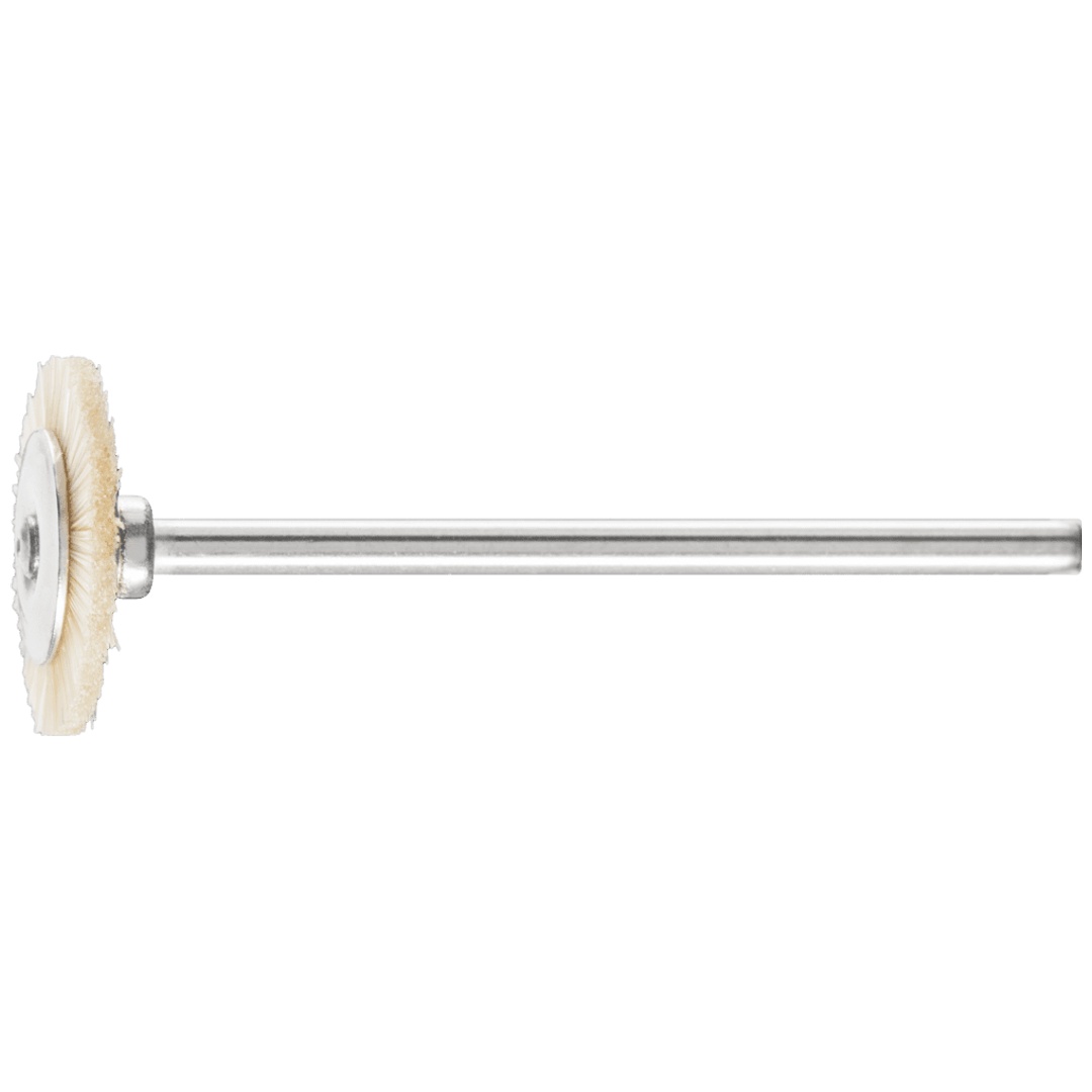 PFERD TOOLS Miniatur- Rundbürste RBU Ø16x2 mm Schaft-Ø2,34 mm weiße Schweineborste