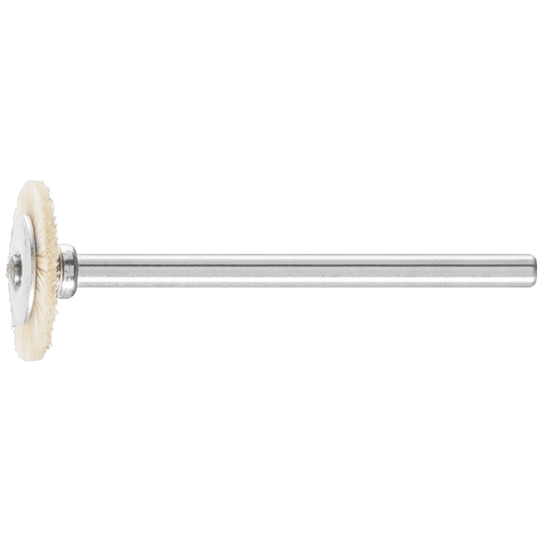PFERD TOOLS Miniatur- Rundbürste RBU Ø16x2 mm Schaft-Ø3 mm weiße Schweineborste