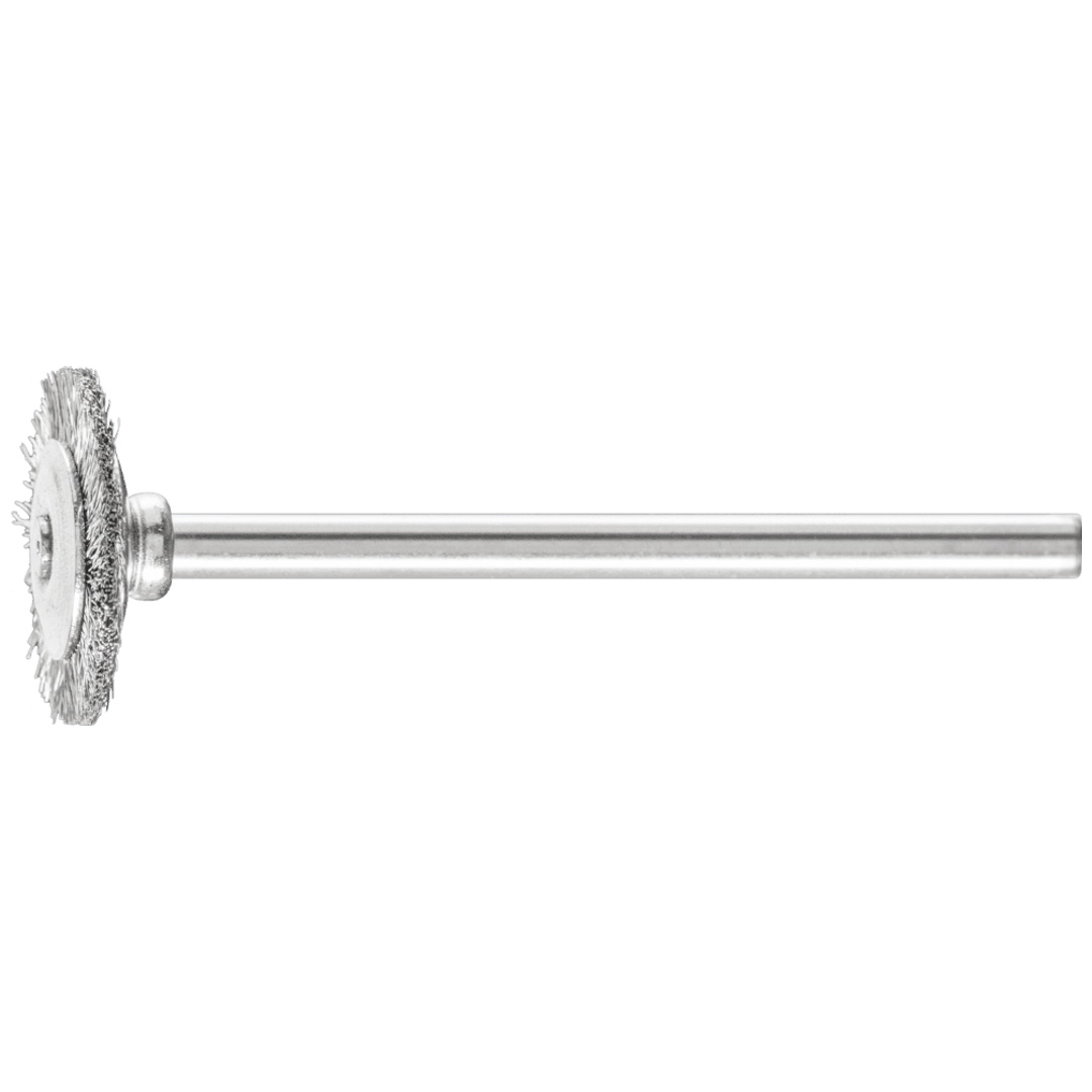 PFERD TOOLS Miniatur- Rundbürste RBU Ø16x2 mm Schaft-Ø3 mm Stahl-Draht-Ø0,10