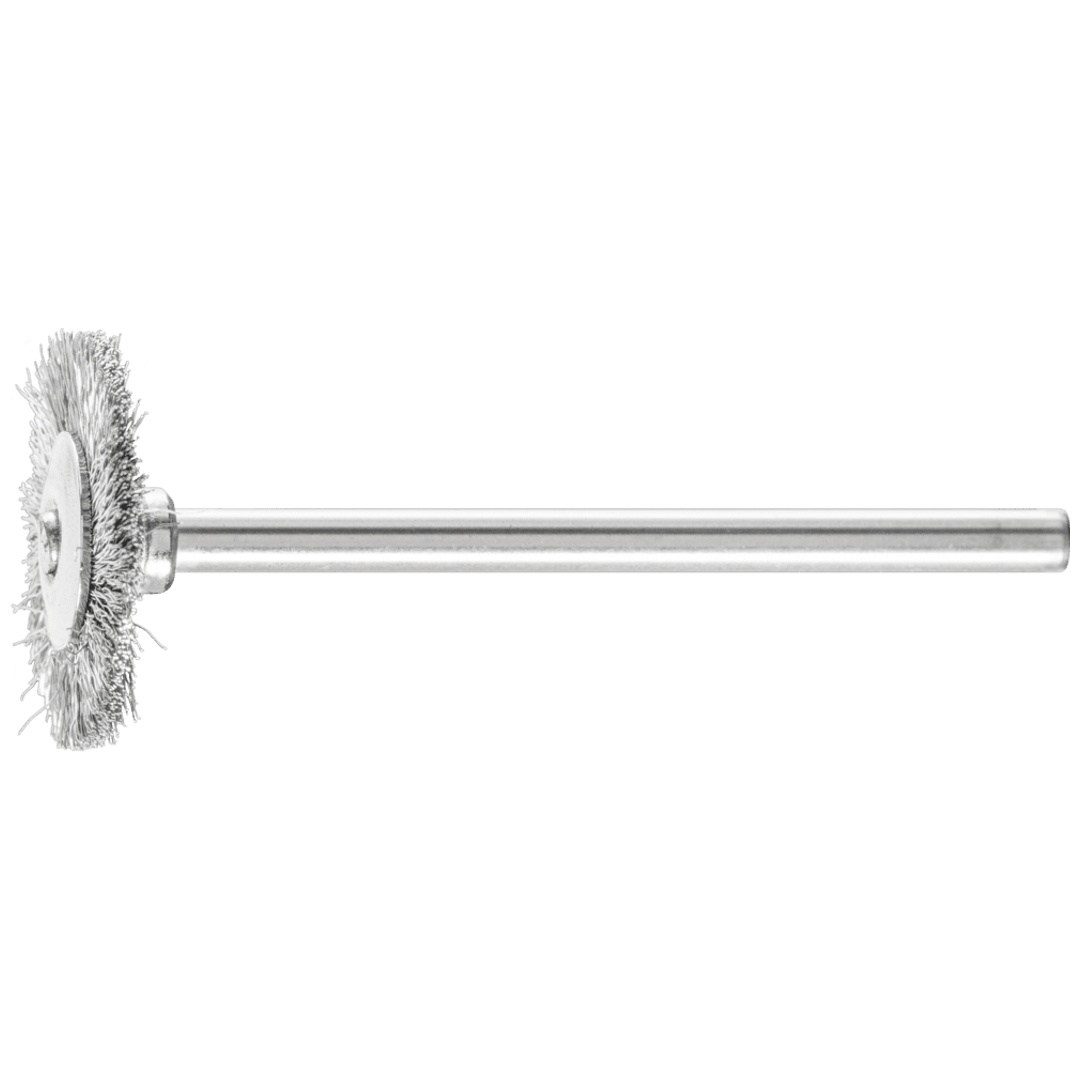 PFERD TOOLS Miniatur- Rundbürste RBU Ø19x2 mm Schaft-Ø3 mm Stahl-Draht-Ø0,10