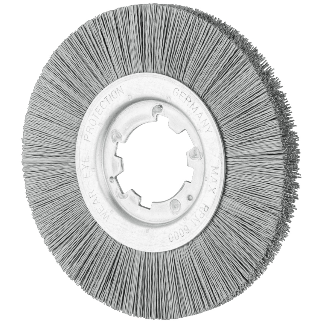 PFERD TOOLS Rundbürste ungezopft RBU Ø 200x13x50,8 mm Bohrung SiC-Filament-Ø 0,55 mm Korn 320 stationär