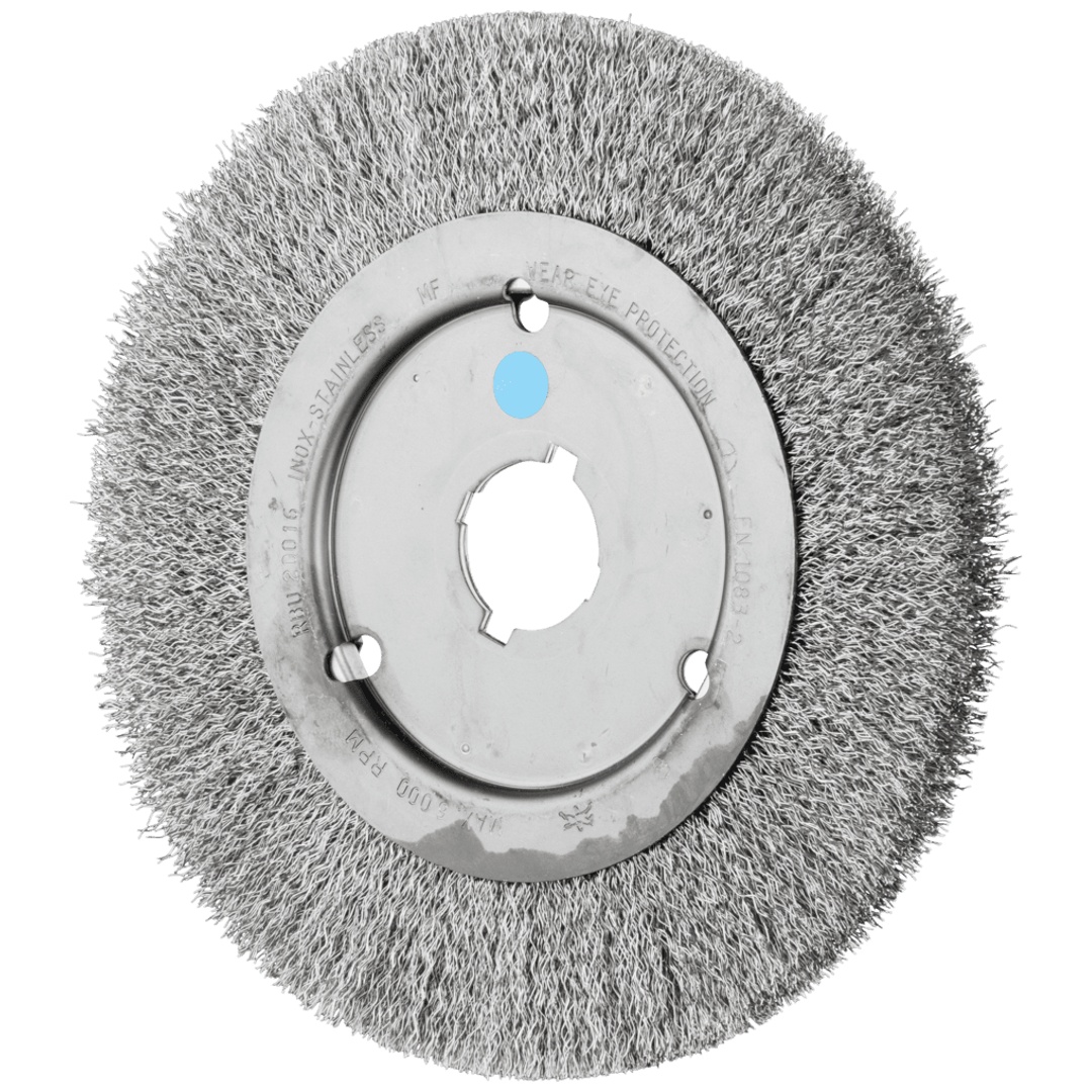 PFERD TOOLS Rundbürste schmal ungezopft RBU Ø200x16xvariable Bohrung Edelstahl-Draht-Ø0,30