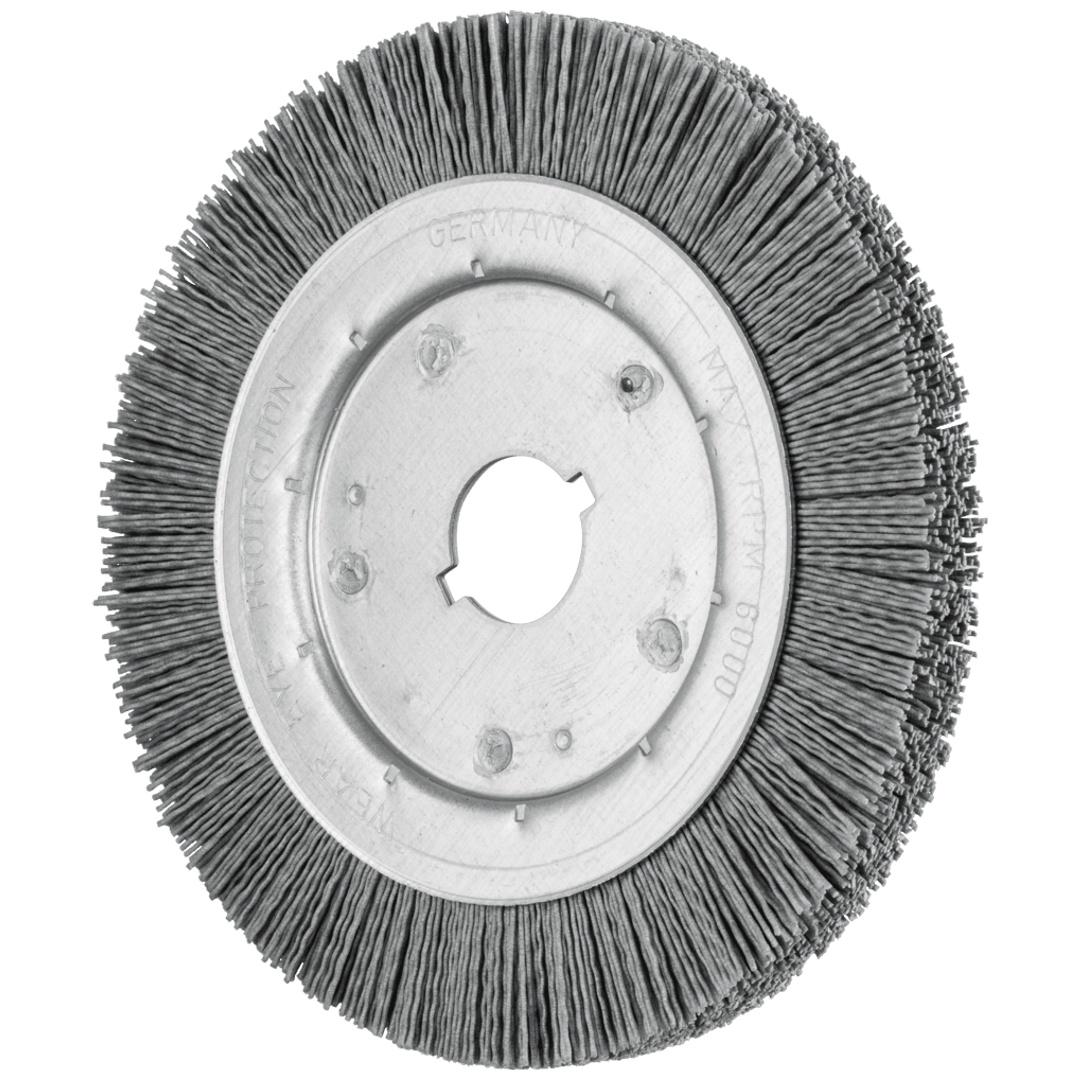 PFERD TOOLS Rundbürste schmal ungezopft RBU Ø200x16xvariable Bohrung SiC-Filament-Ø0,90 Korn 180