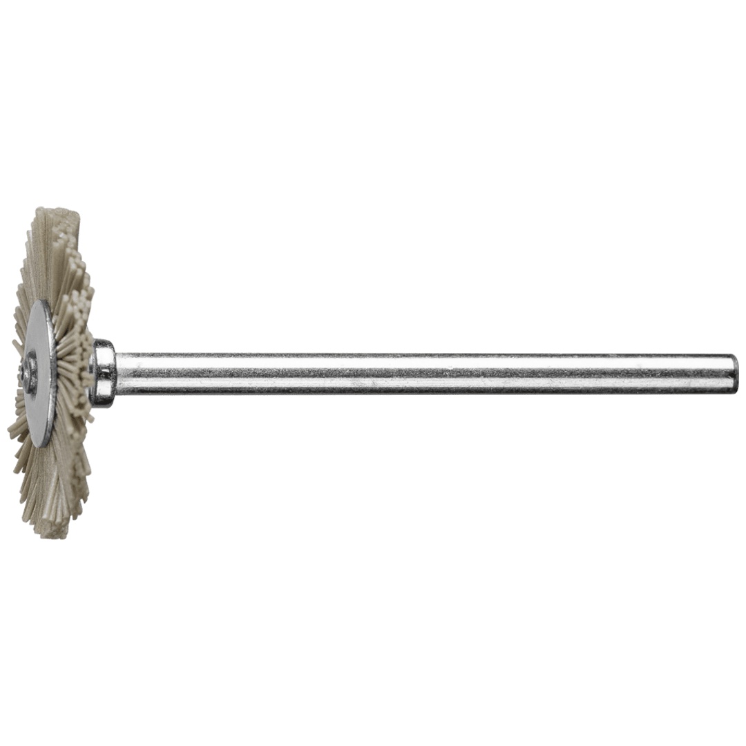 PFERD TOOLS Miniatur- Rundbürste RBU Ø22x2 mm Schaft-Ø3 mm DIAMANT-Filament-Ø0,40 Korn 400