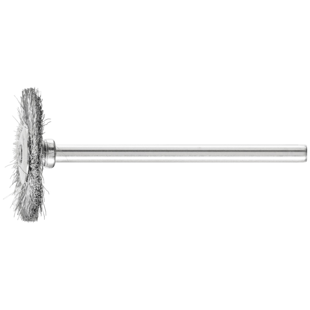 PFERD TOOLS Miniatur- Rundbürste RBU Ø22x2 mm Schaft-Ø3 mm Stahl-Draht-Ø0,10