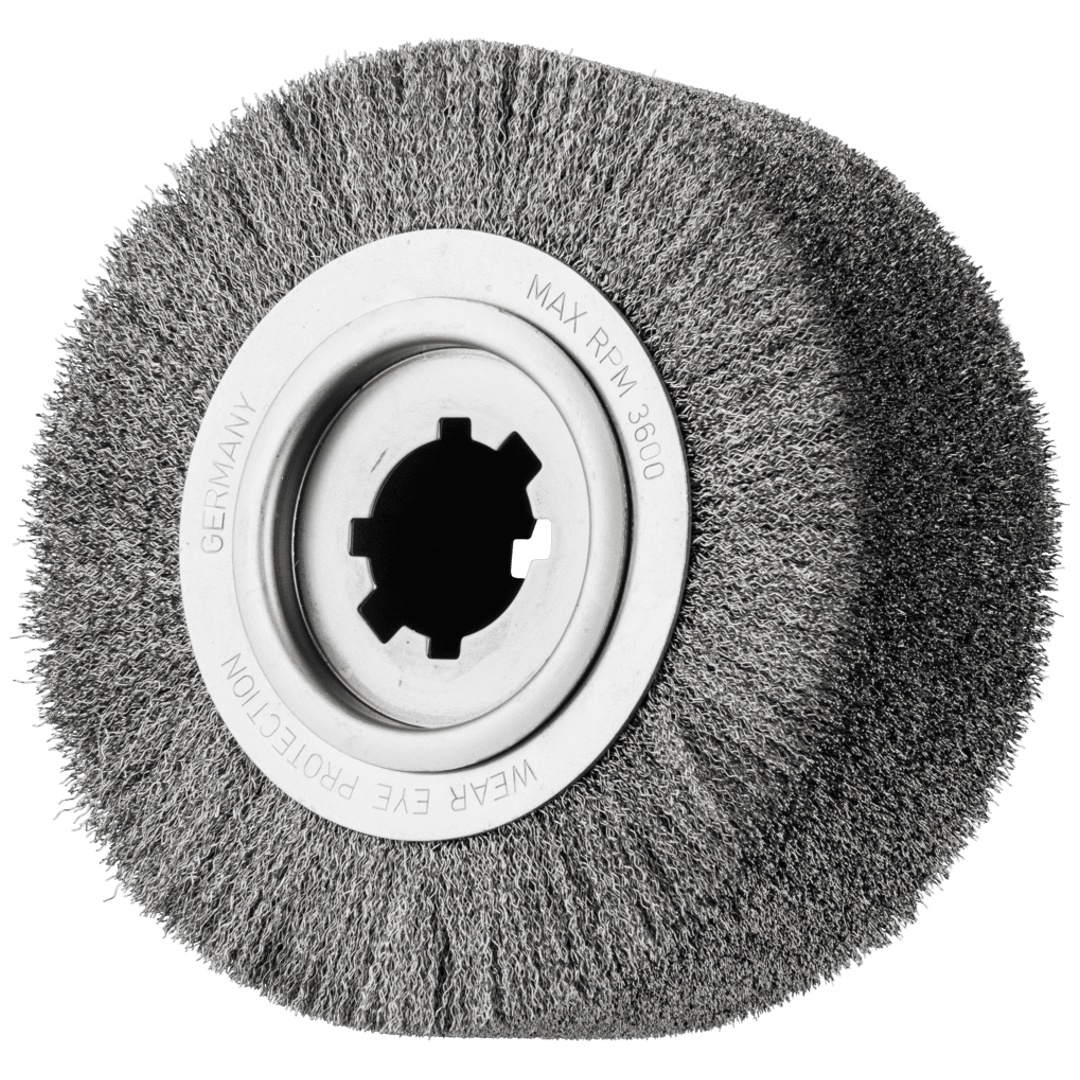 PFERD TOOLS Entgratbürste ungezopft RBU Ø 250x100x50,8 mm Bohrung Edelstahl-Draht-Ø 0,35 mm stationär