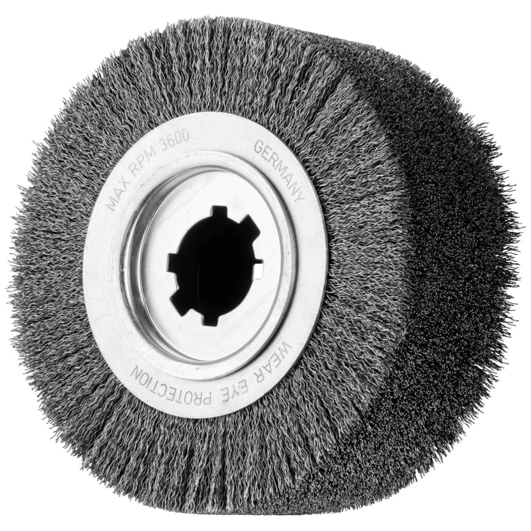 PFERD TOOLS Entgratbürste ungezopft RBU Ø 250x100x50,8 mm Bohrung Stahl-Draht-Ø 0,50mm stationär
