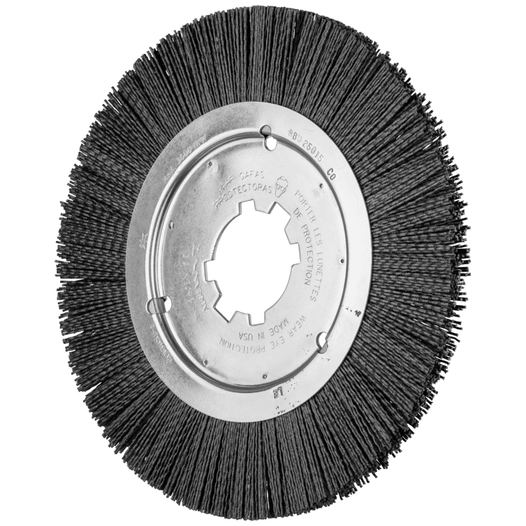 PFERD TOOLS Rundbürste ungezopft RBU Ø 250x15x50,8 mm Bohrung Keramik-Filament-Ø 1,10mm Korn 120 stationär