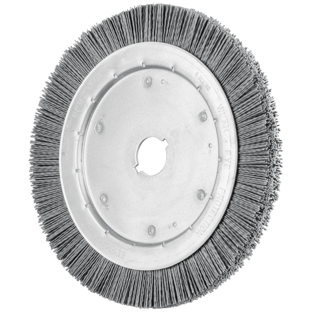PFERD TOOLS Rundbürste schmal ungezopft RBU Ø250x16xvariable Bohrung SiC-Filament-Ø0,90 Korn 180