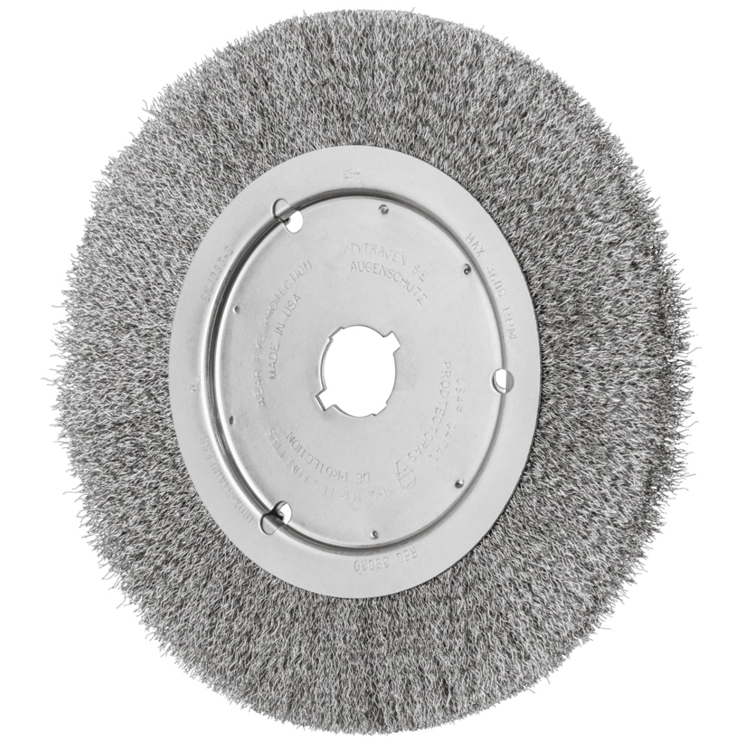 PFERD TOOLS Rundbürste schmal ungezopft RBU Ø250x20xvariable Bohrung Edelstahl-Draht-Ø0,30