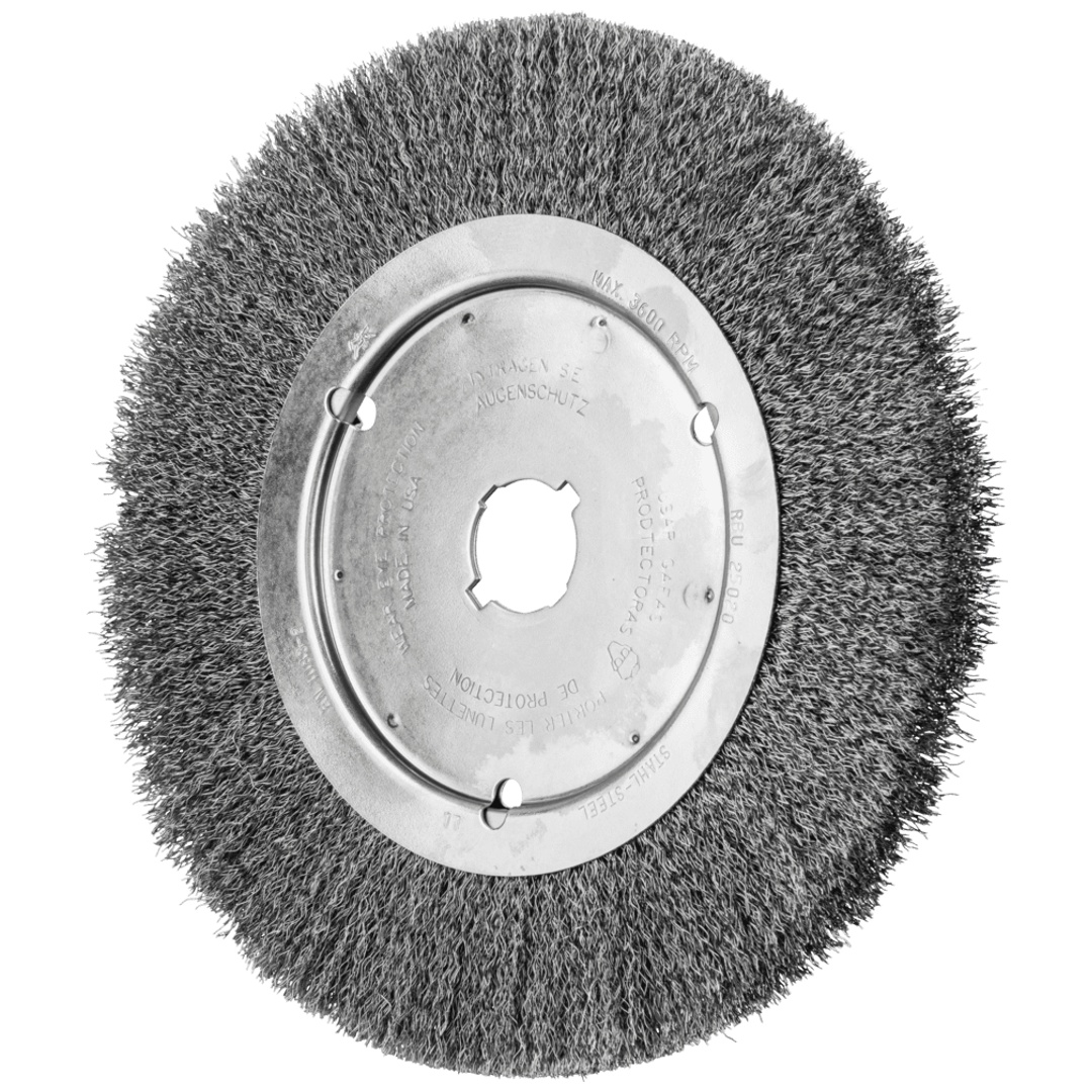 PFERD TOOLS Rundbürste schmal ungezopft RBU Ø250x20xvariable Bohrung Stahl-Draht-Ø0,25