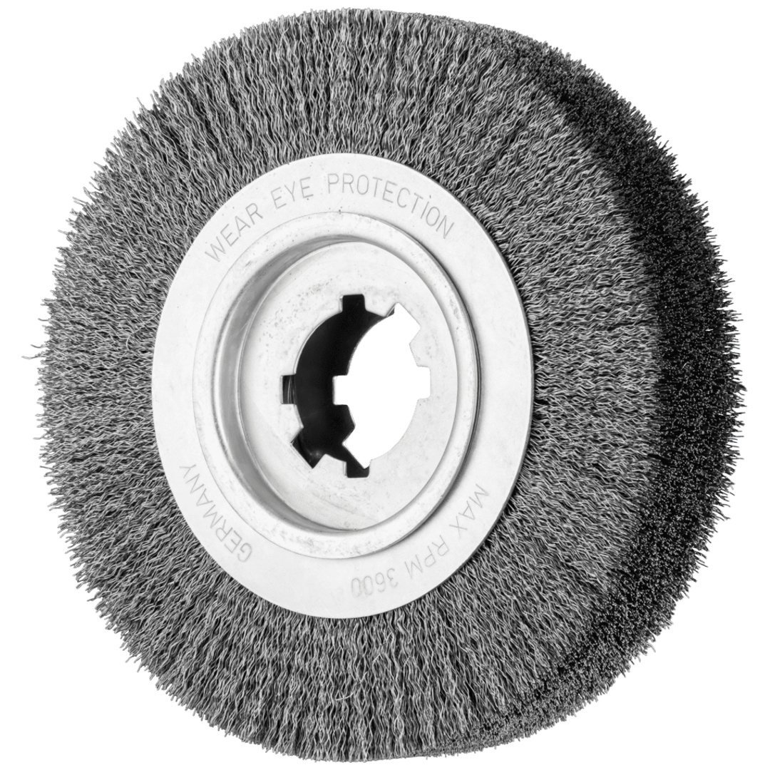 PFERD TOOLS Entgratbürste ungezopft RBU Ø 250x60x50,8 mm Bohrung Stahl-Draht-Ø 0,35 mm stationär