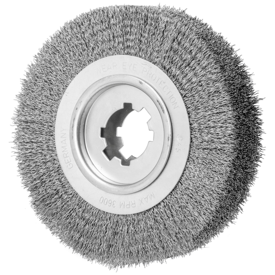 PFERD TOOLS Entgratbürste ungezopft RBU Ø 250x60x50,8 mm Bohrung Stahl-Draht-Ø 0,50mm stationär