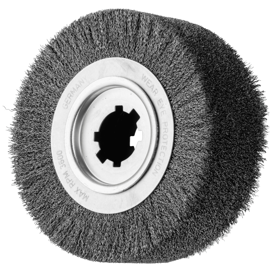 PFERD TOOLS Entgratbürste ungezopft RBU Ø 250x80x50,8 mm Bohrung Stahl-Draht-Ø 0,35 mm stationär
