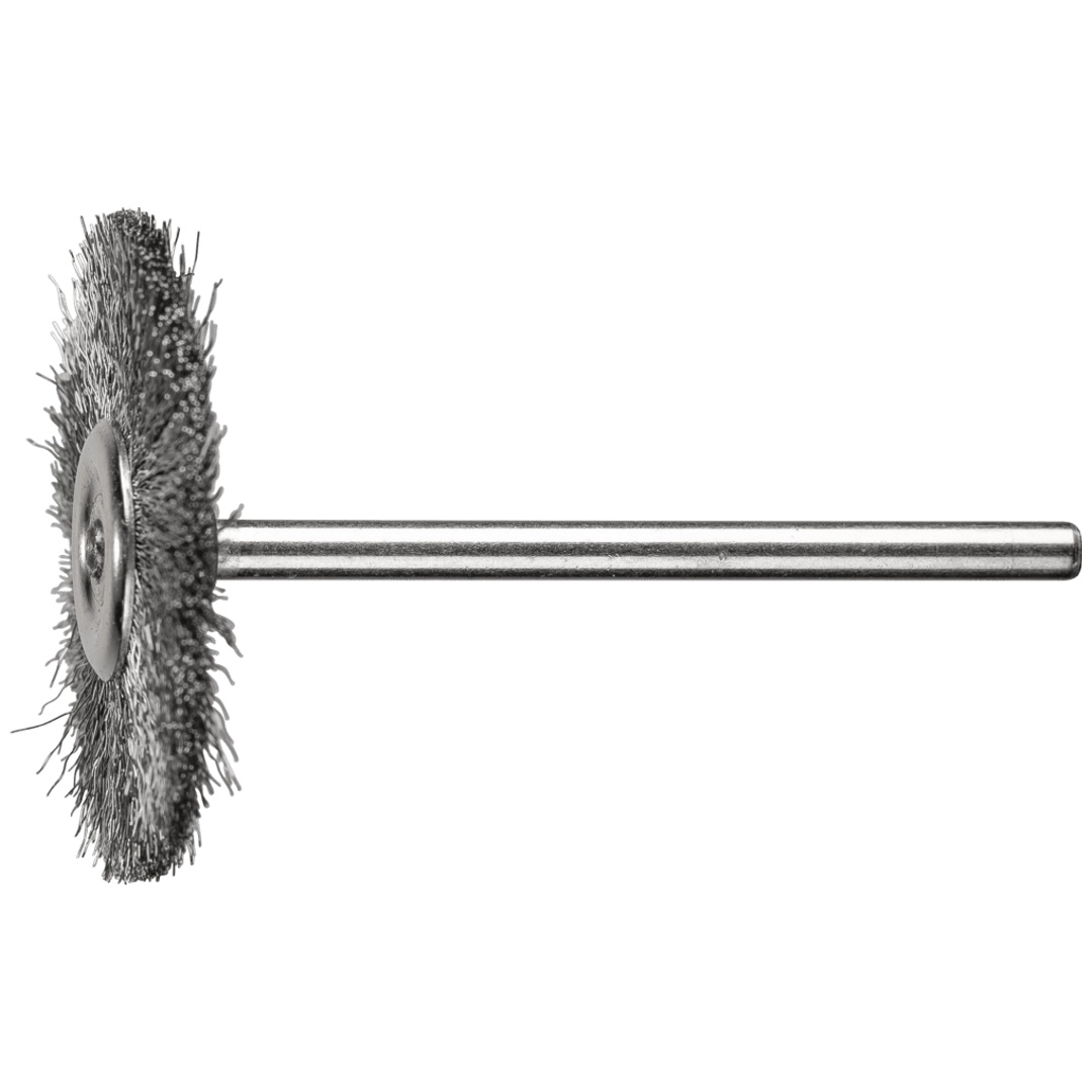 PFERD TOOLS Miniatur- Rundbürste RBU Ø32x2 mm Schaft-Ø3 mm Edelstahl-Draht-Ø0,10