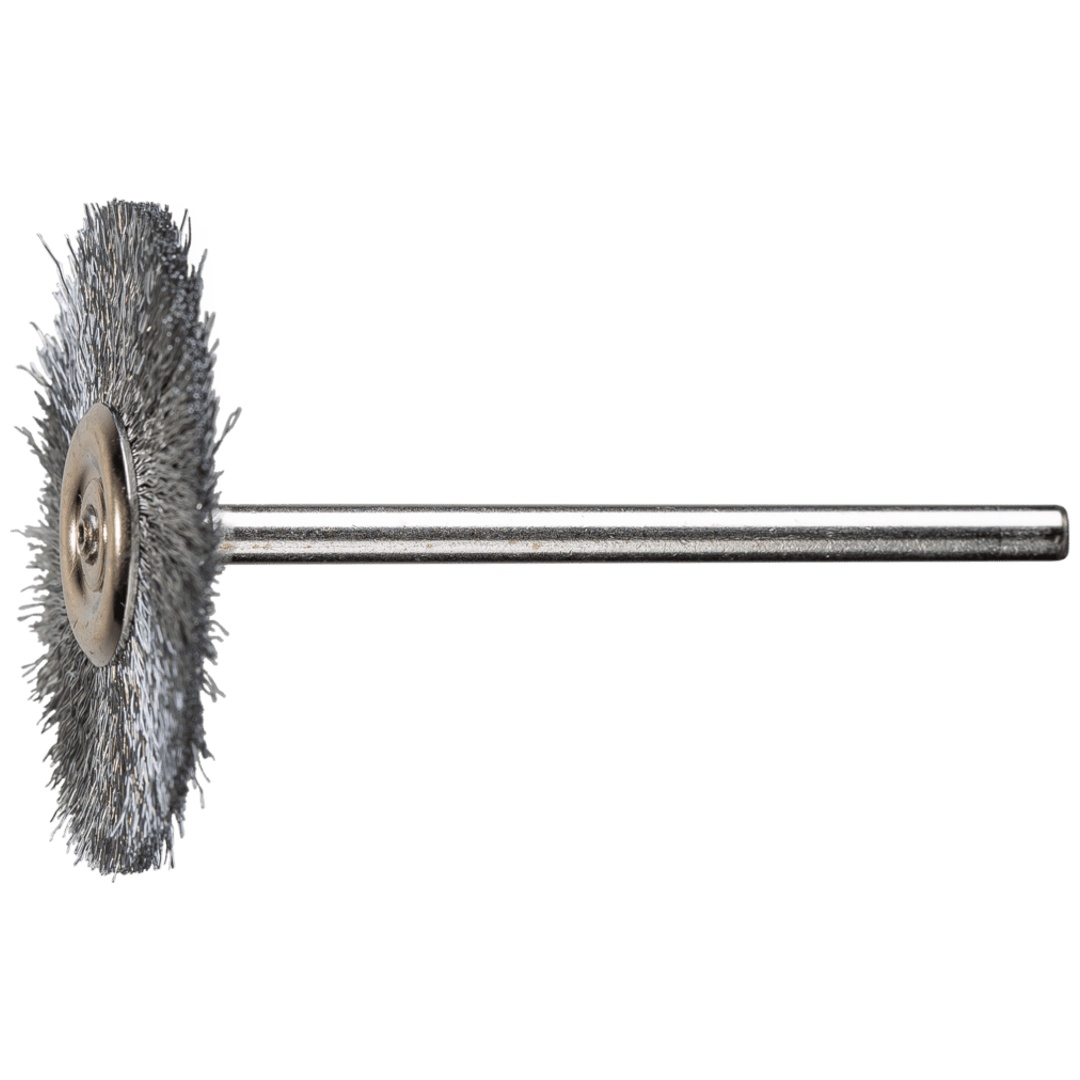 PFERD TOOLS Miniatur- Rundbürste RBU Ø32x2 mm Schaft-Ø3 mm Stahl-Draht-Ø0,10
