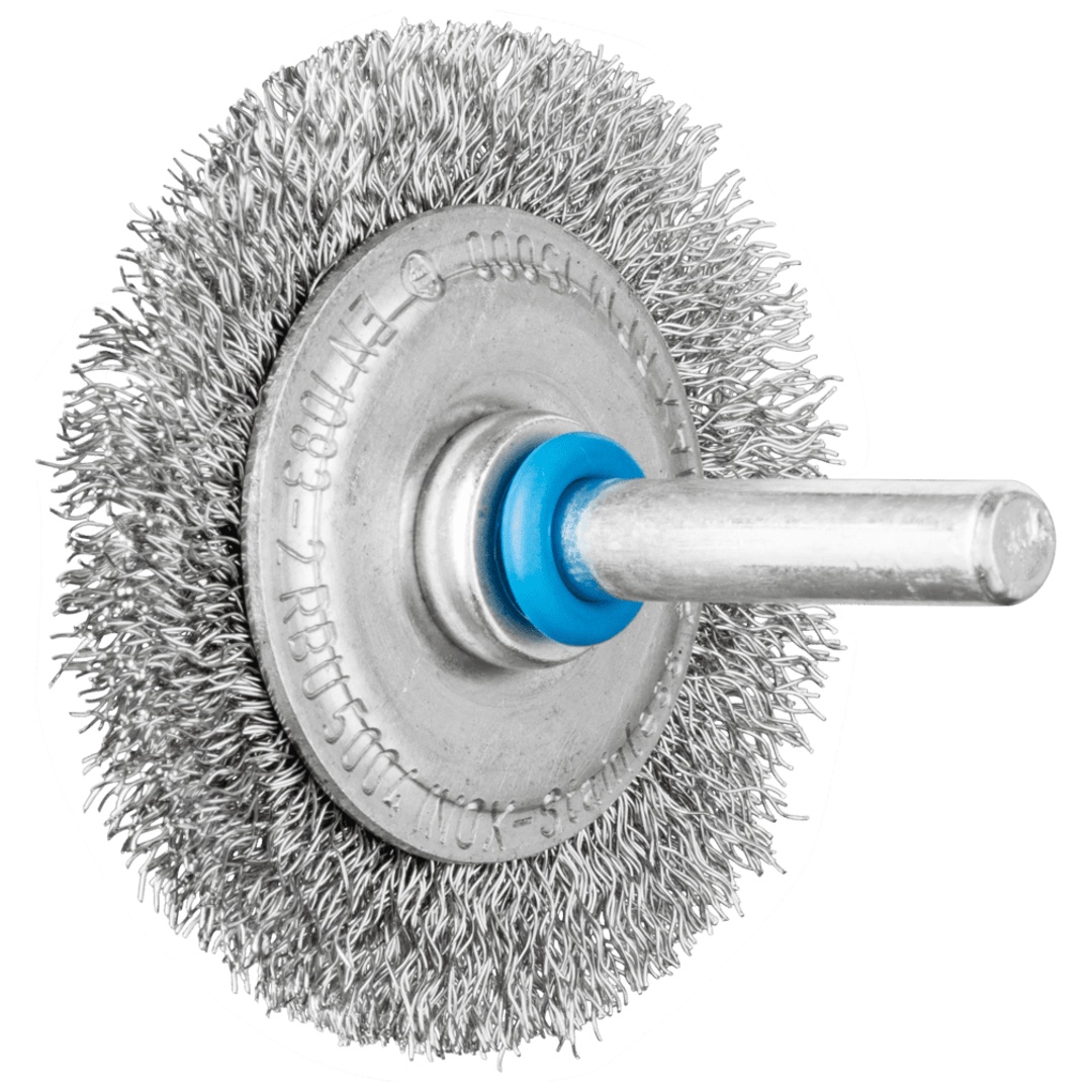 PFERD TOOLS Rundbürste ungezopft RBU Ø50x4 mm Schaft-Ø6 mm Edelstahl-Draht-Ø0,20