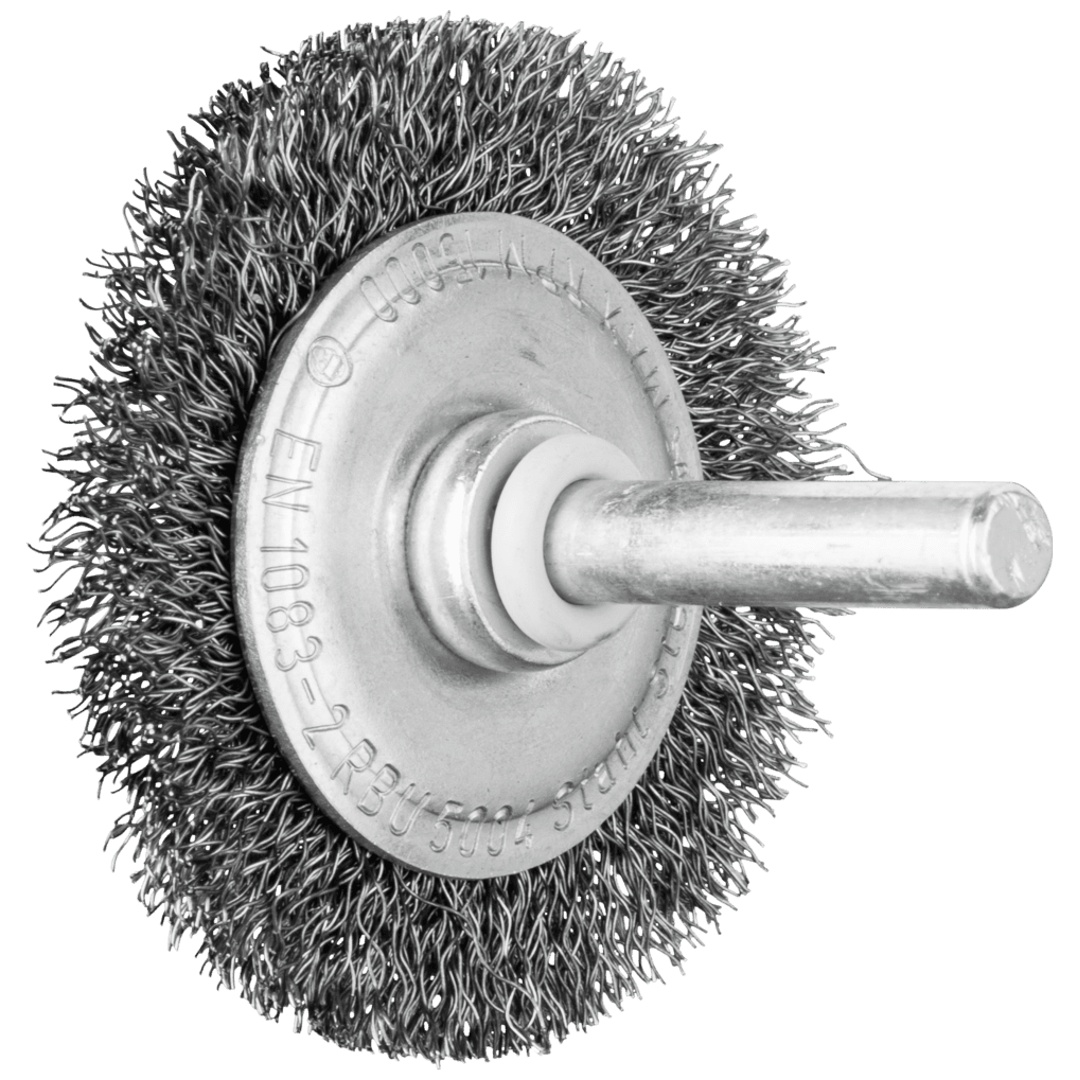 PFERD TOOLS Rundbürste ungezopft RBU Ø50x4 mm Schaft-Ø6 mm Stahl-Draht-Ø0,20