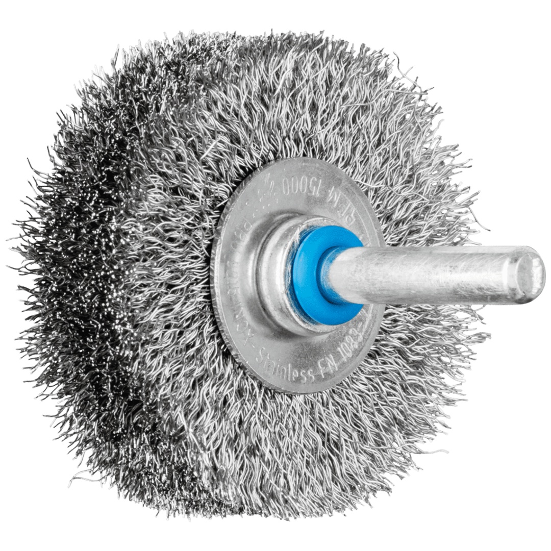 PFERD TOOLS Rundbürste ungezopft RBU Ø50x15 mm Schaft-Ø6 mm Edelstahl-Draht-Ø0,20