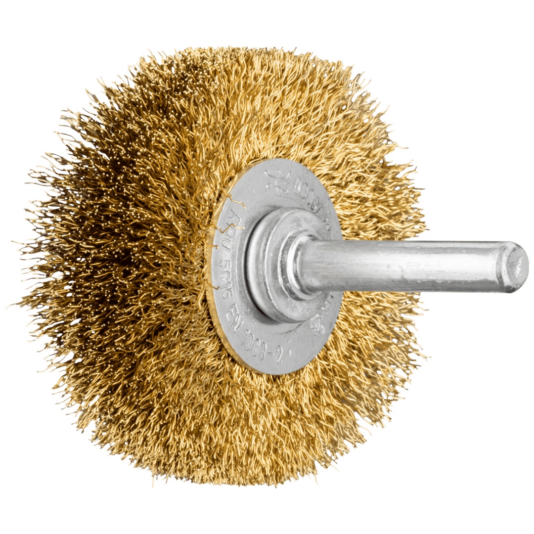 PFERD TOOLS Rundbürste ungezopft RBU Ø50x15 mm Schaft-Ø6 mm Messing-Draht-Ø0,20