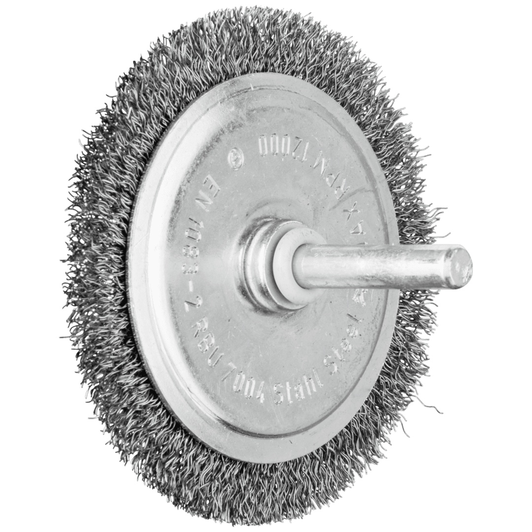 PFERD TOOLS Rundbürste ungezopft RBU Ø70x4 mm Schaft-Ø6 mm Stahl-Draht-Ø0,20