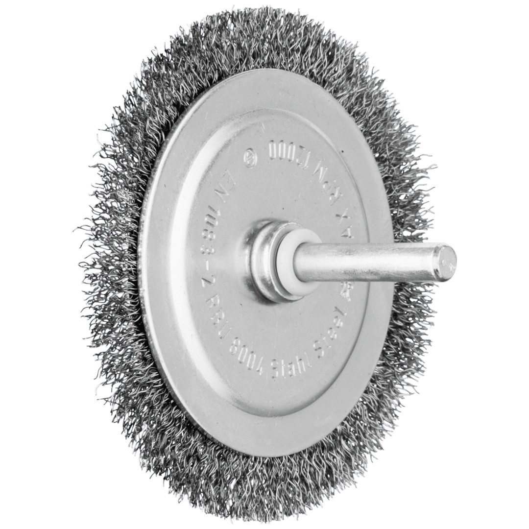 PFERD TOOLS Rundbürste ungezopft RBU Ø80x4 mm Schaft-Ø6 mm Stahl-Draht-Ø0,20