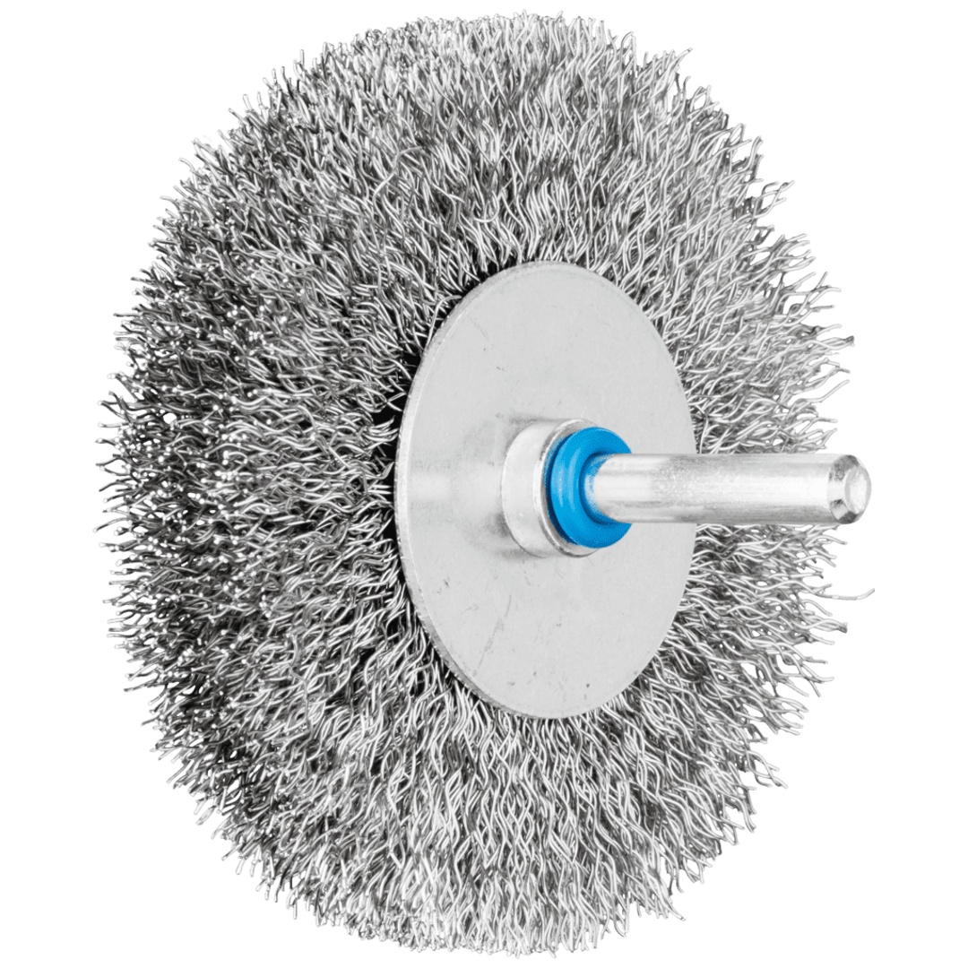 PFERD TOOLS Rundbürste ungezopft RBU Ø80x15 mm Schaft-Ø6 mm Edelstahl-Draht-Ø0,30