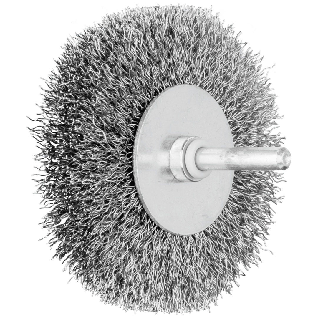 PFERD TOOLS Rundbürste ungezopft RBU Ø80x15 mm Schaft-Ø6 mm Stahl-Draht-Ø0,30