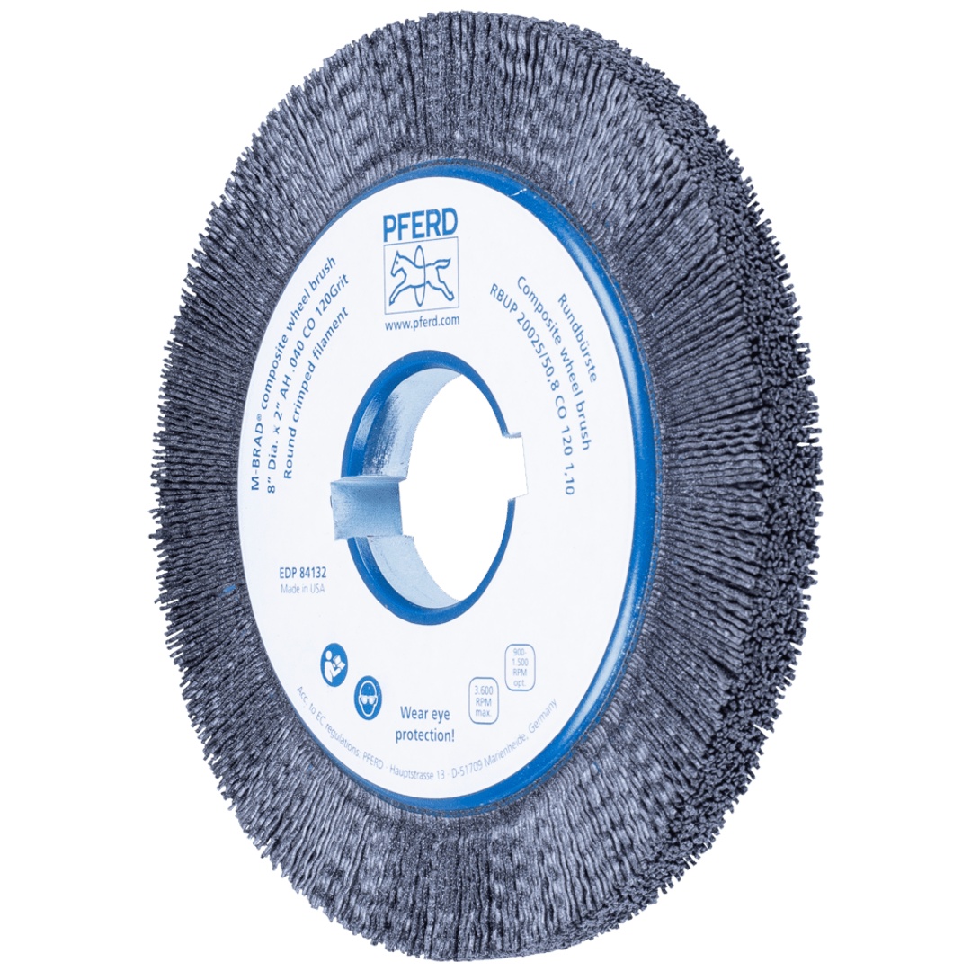 PFERD TOOLS COMPOSITE Rundbürste RBUP Ø 200x13x50,8 mm Bohrung Keramik-Filament-Ø 1,10mm Korn 120 stationär
