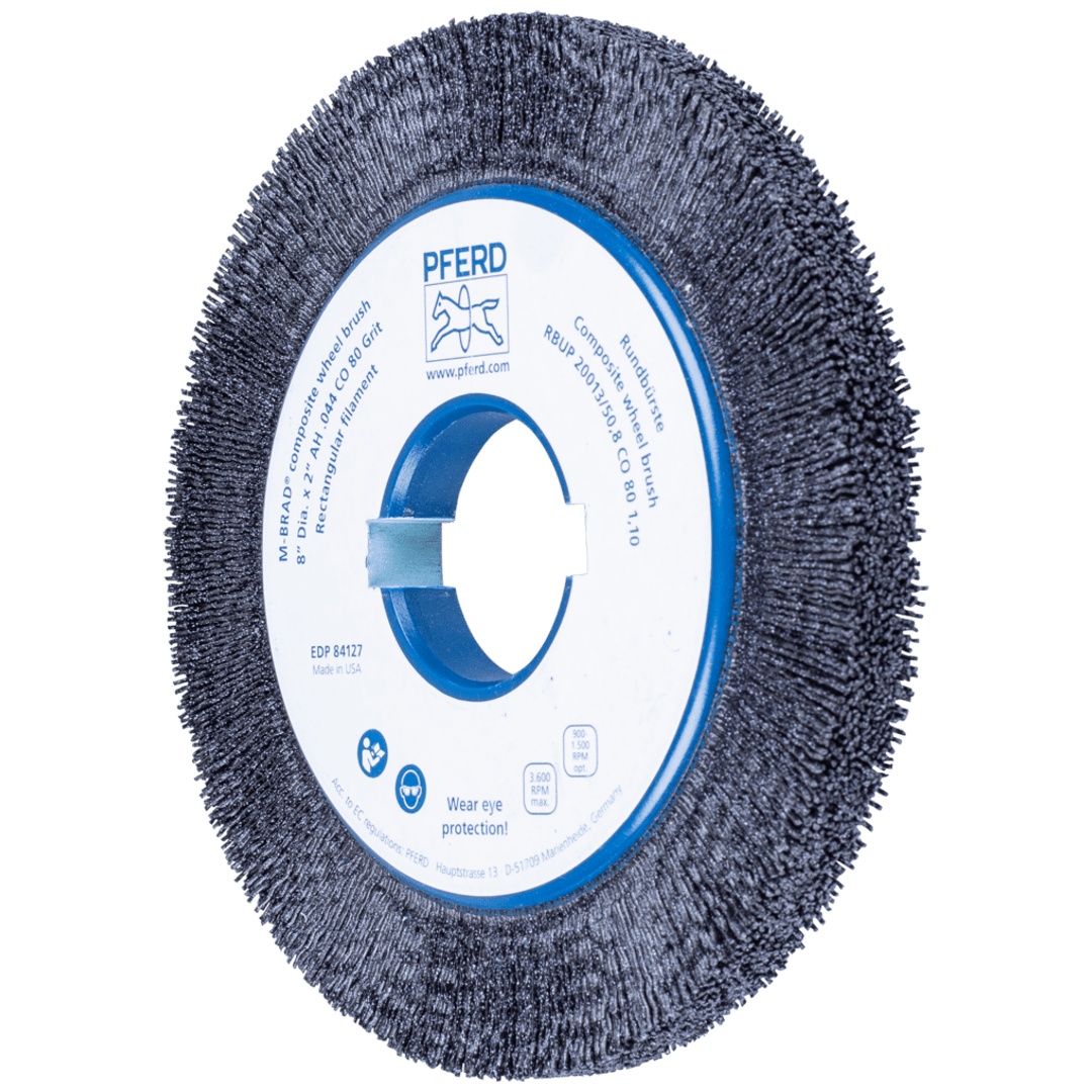 PFERD TOOLS COMPOSITE Rundbürste RBUP Ø 200x13x50,8 mm Bohrung Keramik-Filament-Ø 1,10mm Korn 80 stationär