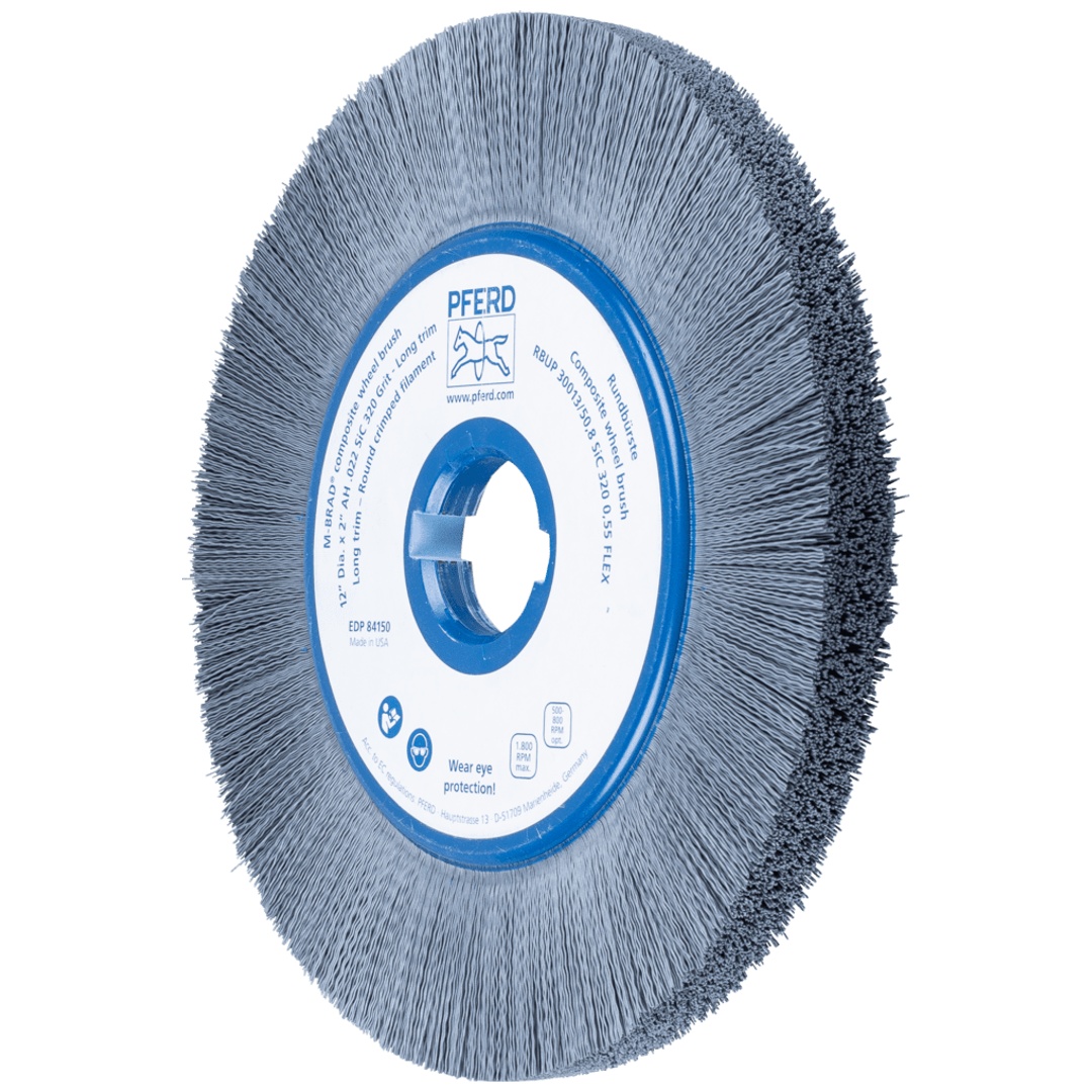 PFERD TOOLS COMPOSITE FLEX Rundbürste RBUP Ø 300x13x50,8 mm Bohrung SiC-Filament-Ø 0,55 mm Korn 320 stationär