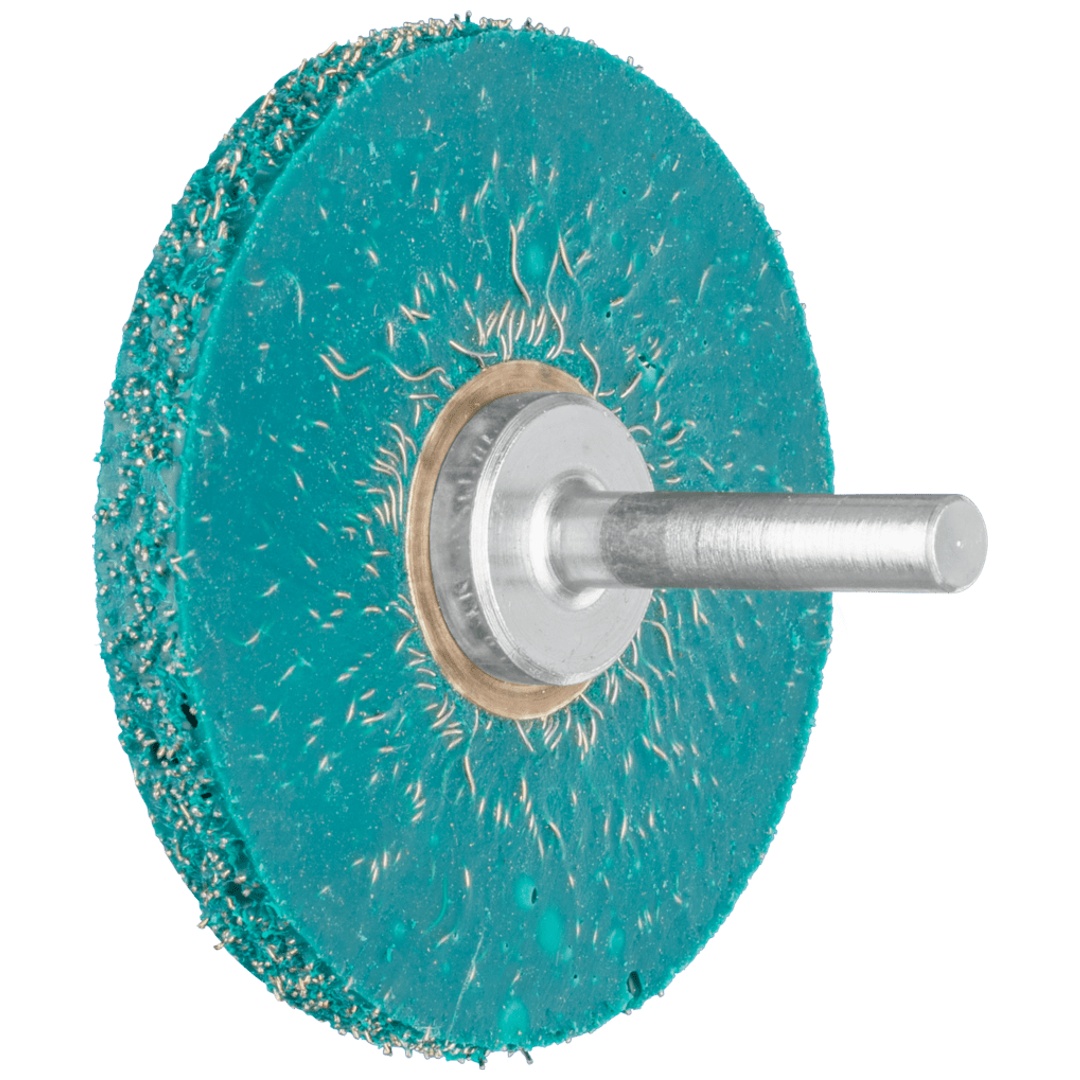 PFERD TOOLS Vulkanisierte Rundbürste weich ungezopft RBV Ø63x7 mm Schaft-Ø6 mm Stahl-Draht-Ø0,30