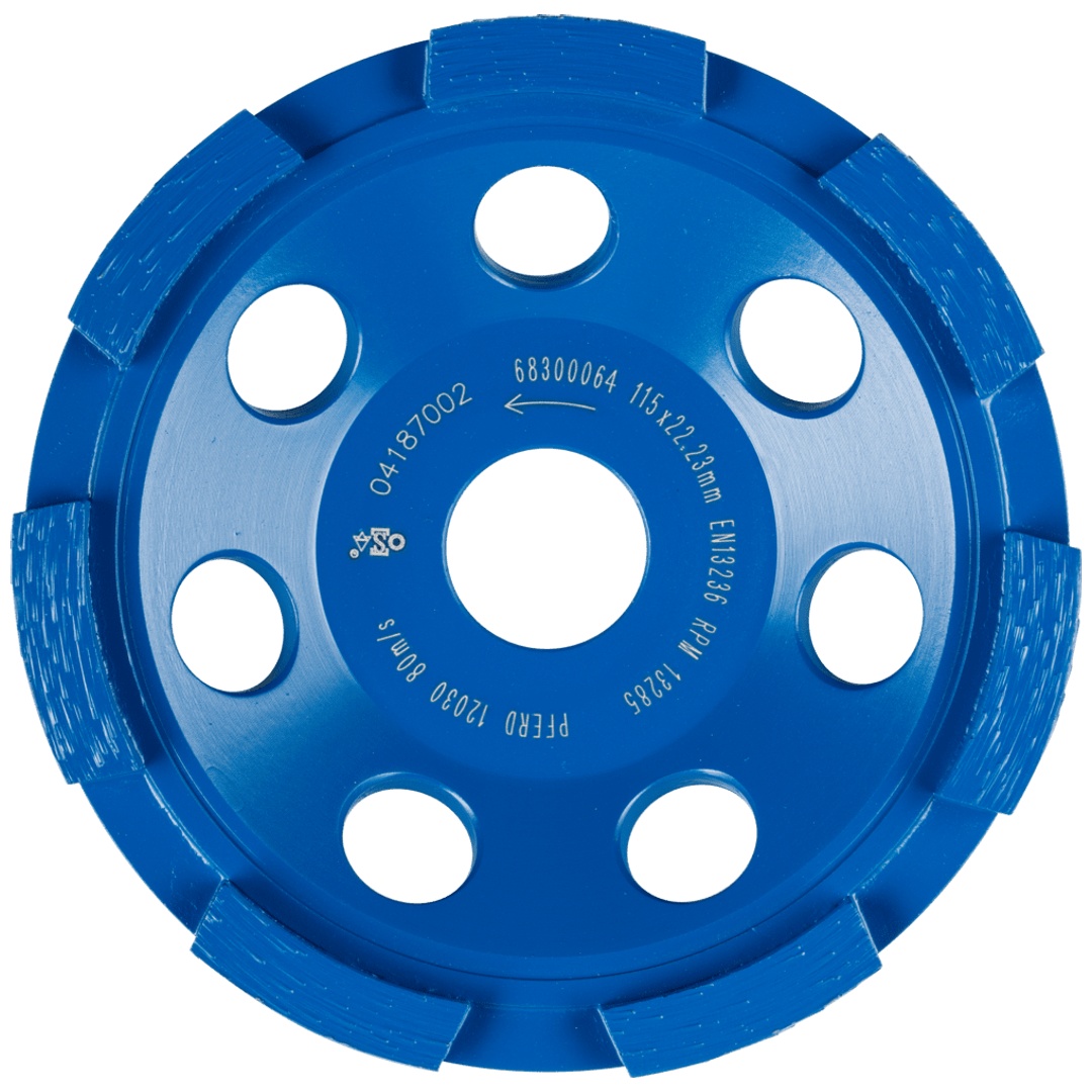 PFERD TOOLS Diamant-Teller DCW 1R 115x6x22,23 mm zum egalisieren von Beton und Estrich