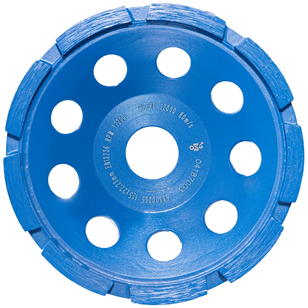 PFERD TOOLS Diamant-Teller DCW 1R 125x6x22,23 mm zum egalisieren von Beton und Estrich
