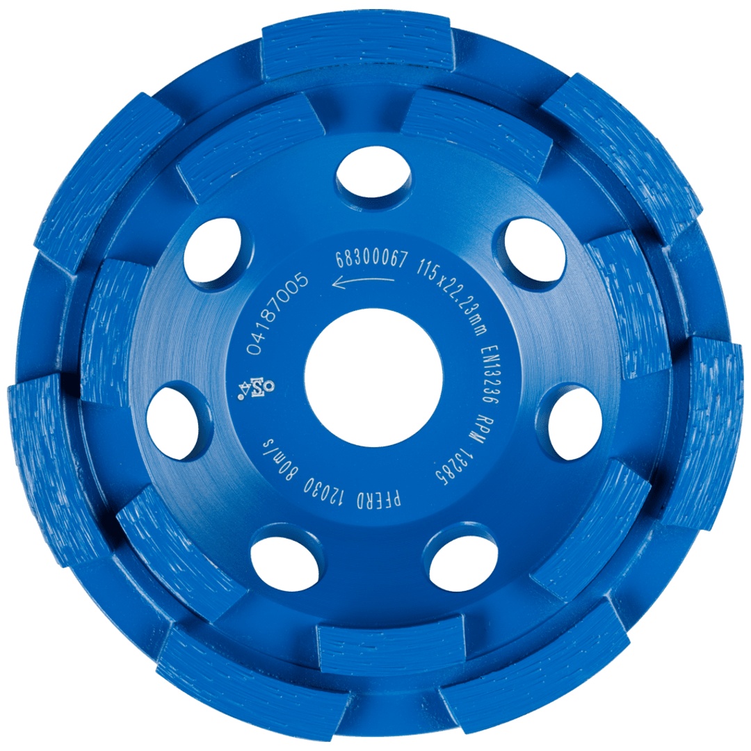 PFERD TOOLS Diamant-Teller DCW 2R 115x6x22,23 mm zum egalisieren von Beton und Estrich