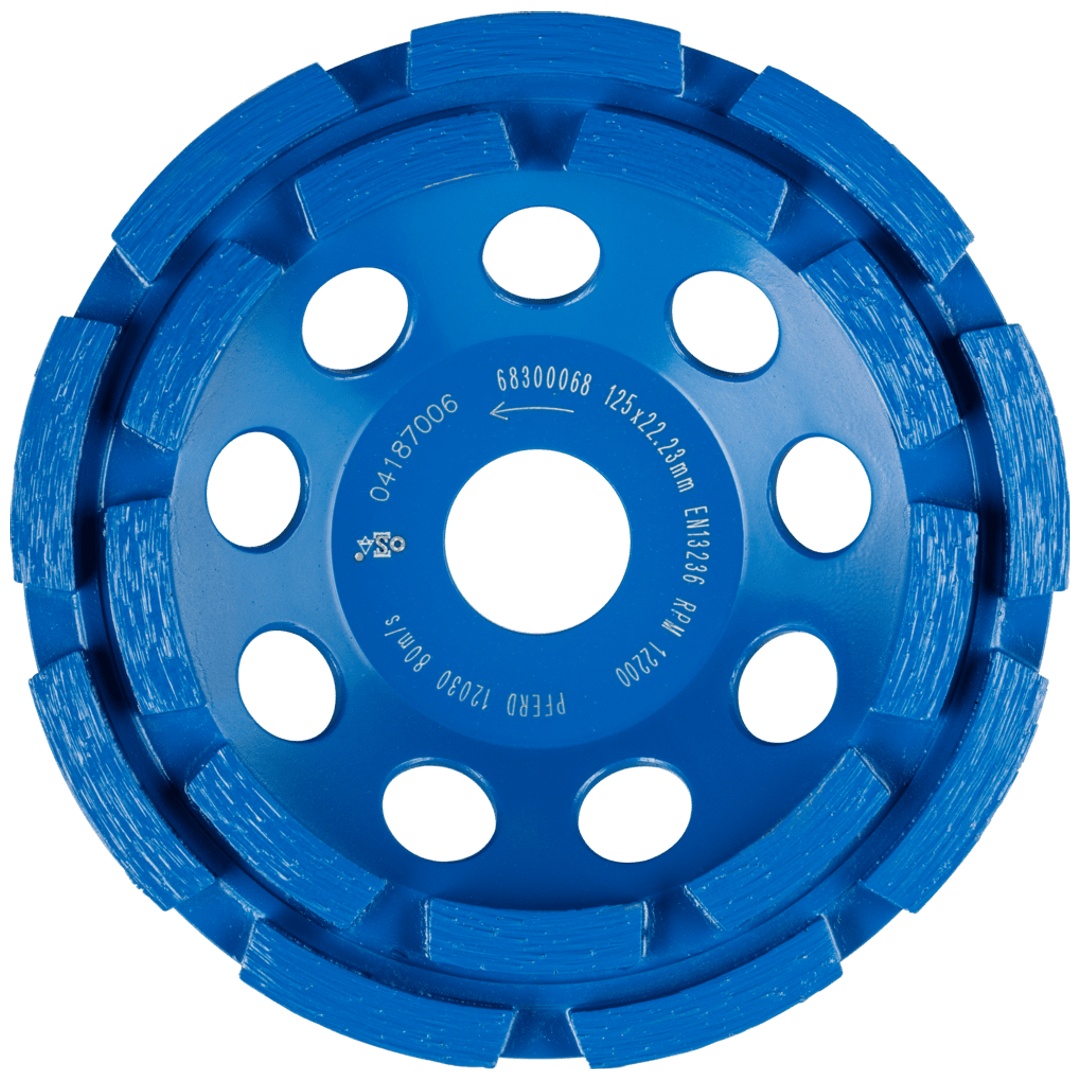 PFERD TOOLS Diamant-Teller DCW 2R 125x6x22,23 mm zum egalisieren von Beton und Estrich