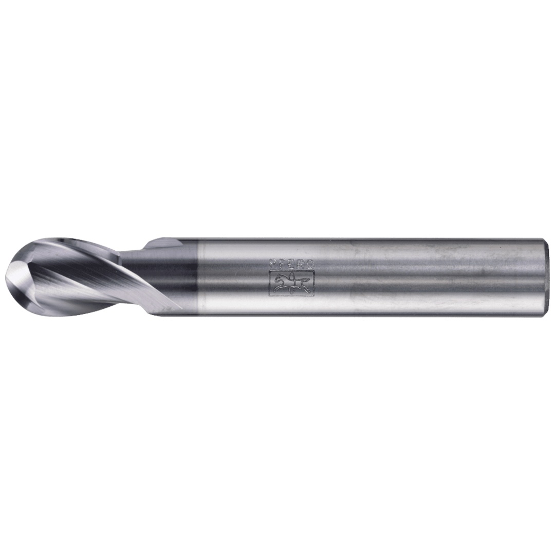 PFERD TOOLS VHM Vollradiusfräser lang 2 Schneiden Ø 10 mm TiAlN Schaft HA Universal Line Profilfräsen