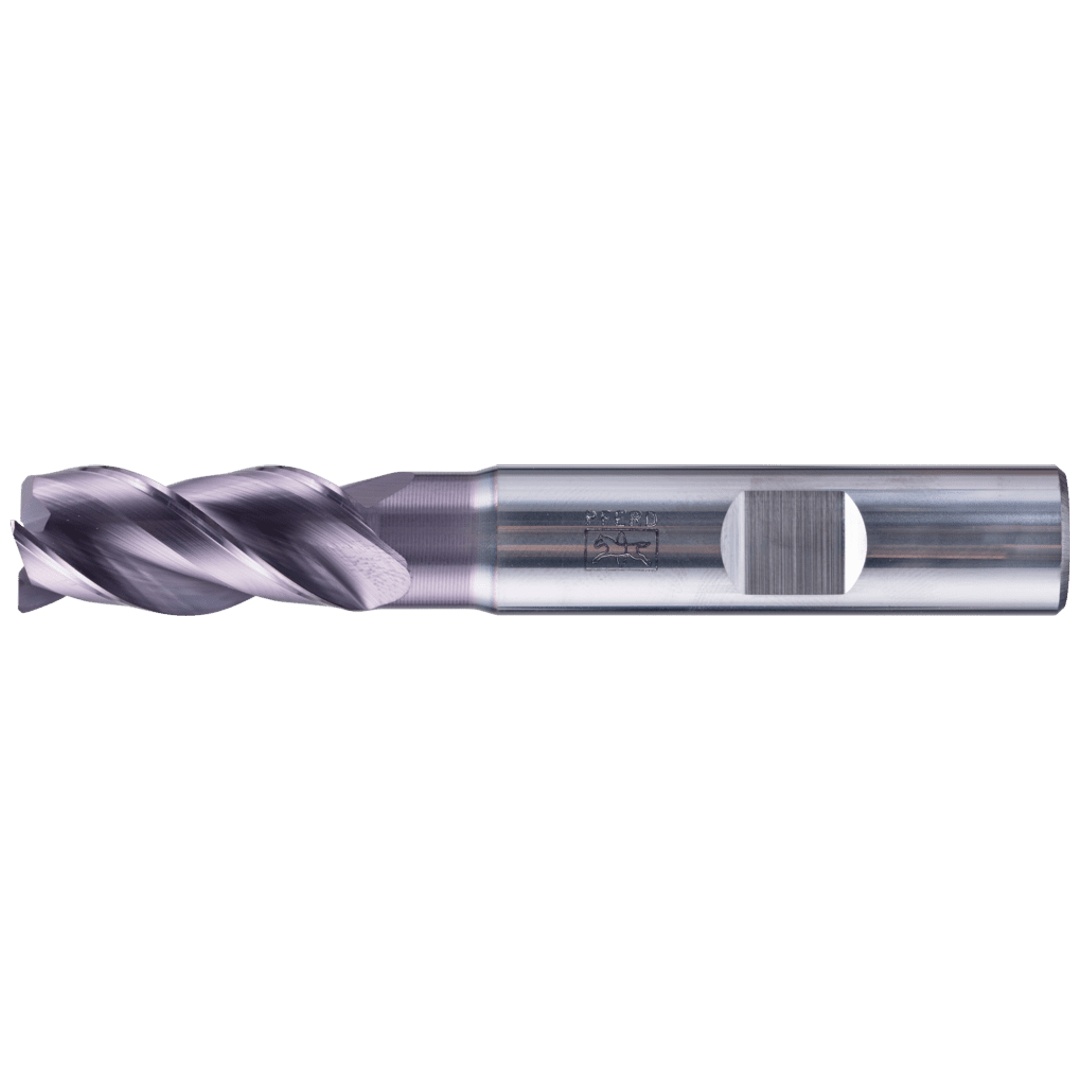 PFERD TOOLS VHM Eckfräser lang 3 Schneiden Ø 12 mm 45° Fase TiAlN Schaft HB Universal Line Schruppen Schlichten Nuten