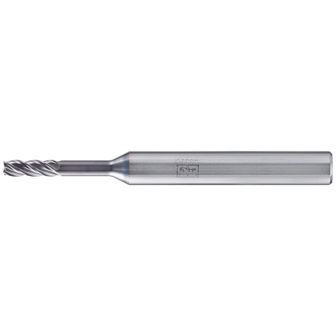 PFERD TOOLS VHM Eckfräser lang 4 Schneiden Ø 3 mm 45° Fase TiAlN Schaft HA Universal Line Schruppen Schlichten Nuten