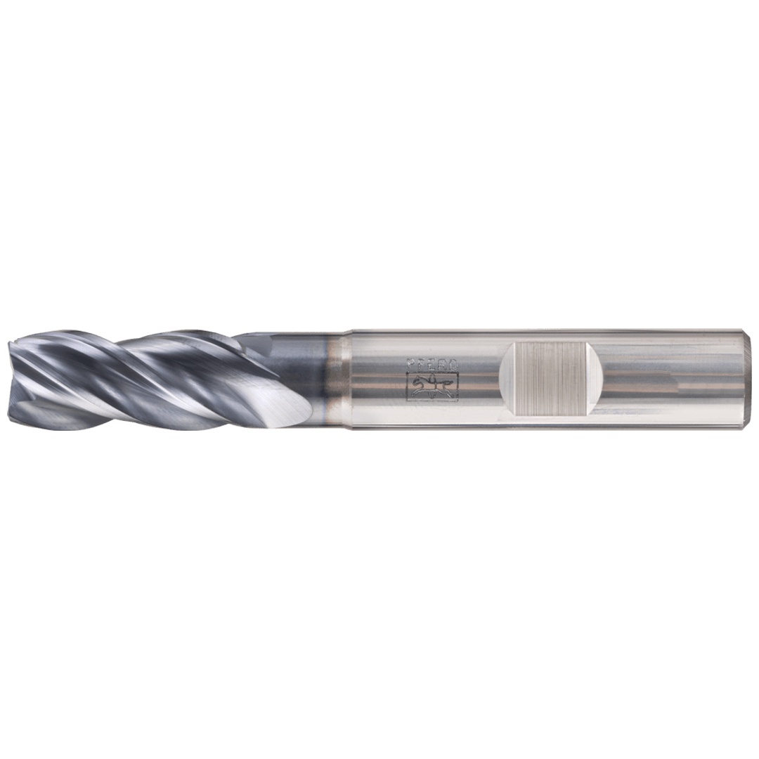 PFERD TOOLS VHM Eckfräser lang 4 Schneiden Ø 10 mm 45° Fase TiAlN Schaft HB Universal Line Schruppen Schlichten Nuten