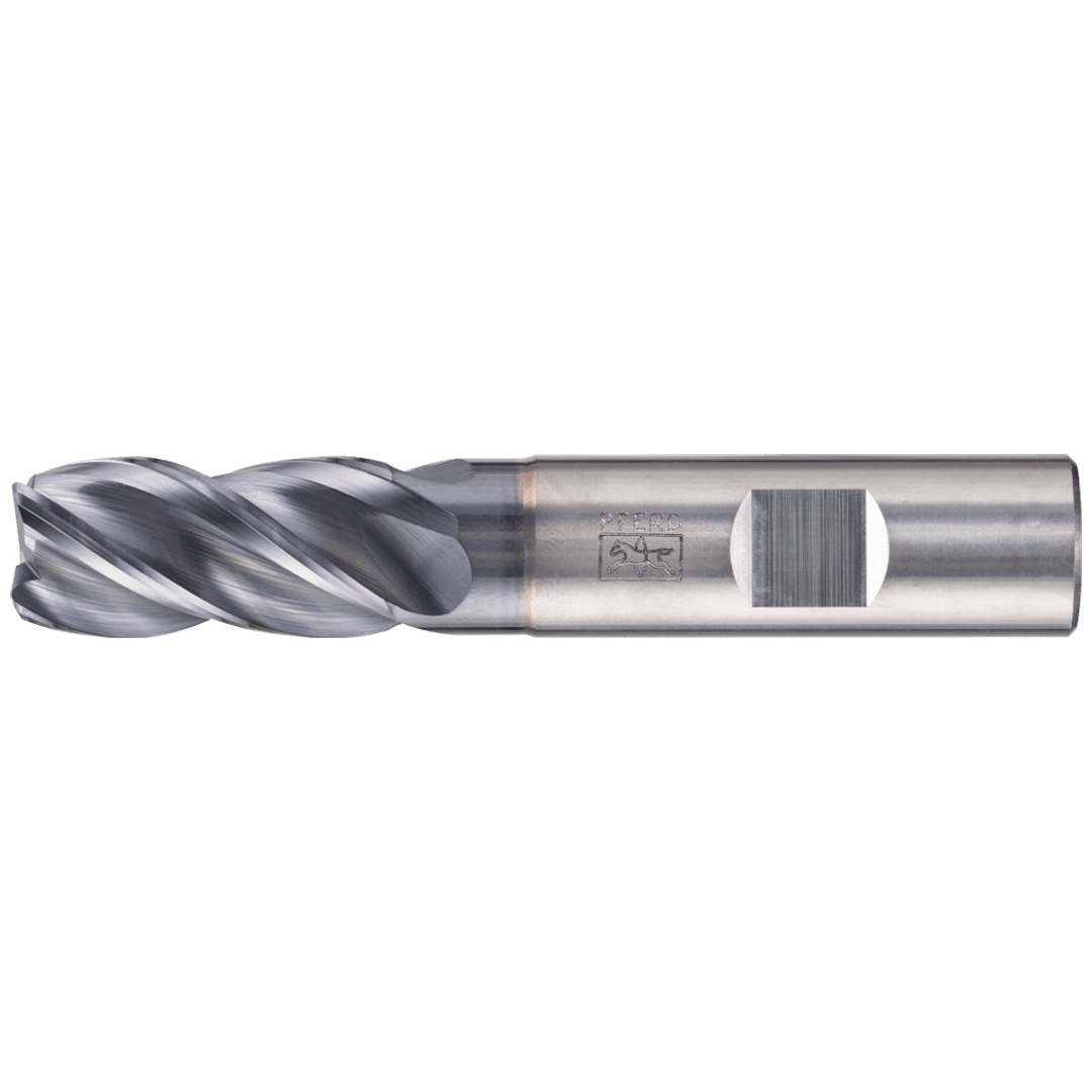 PFERD TOOLS VHM Eckfräser lang 4 Schneiden Ø 16 mm Radius 1,0 mm TiAlN Schaft HB Universal Line Schruppen Schlichten Nuten